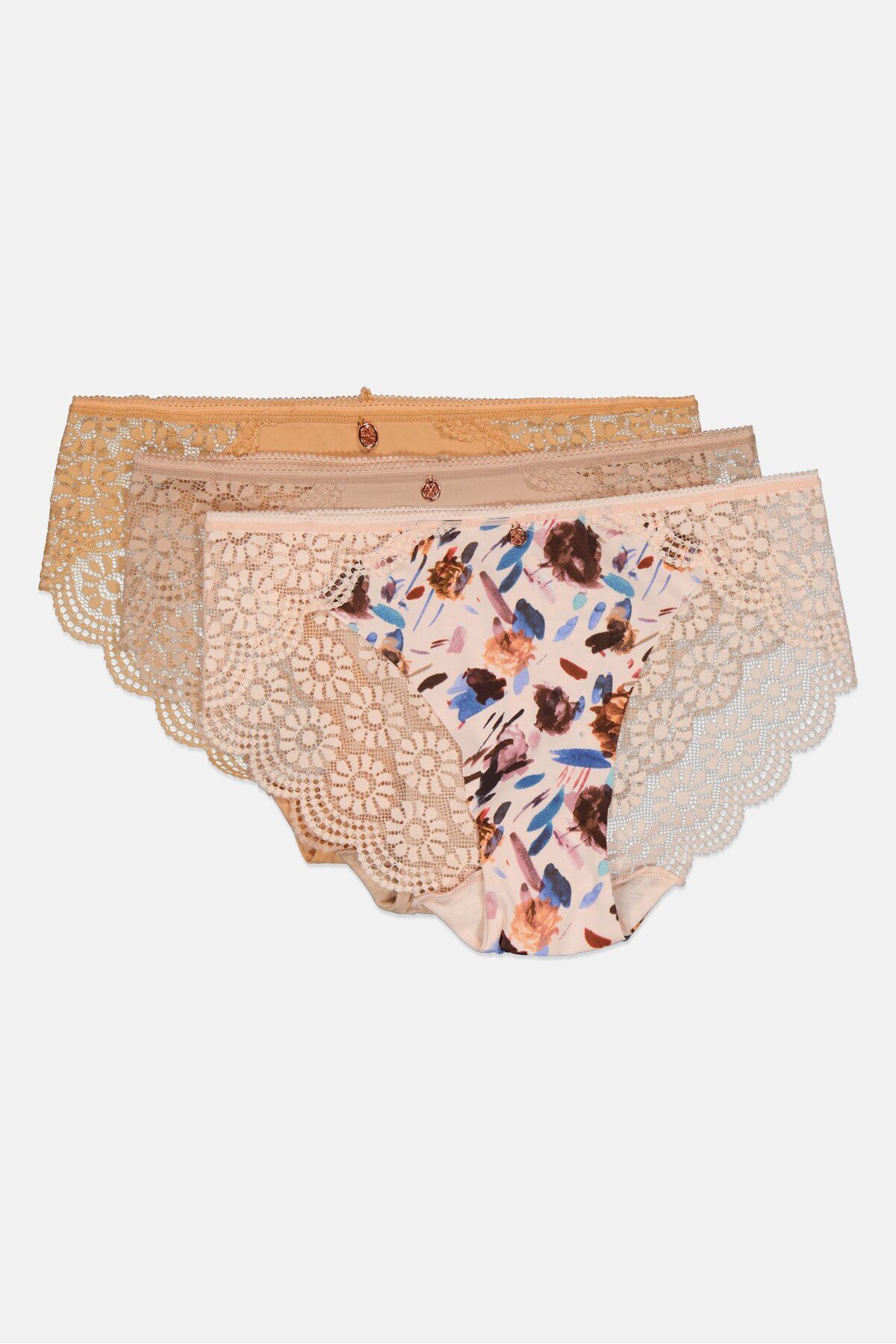 CXL by Christian Lacroix-Women 3 Pack Textured Panties, Light Pink 3