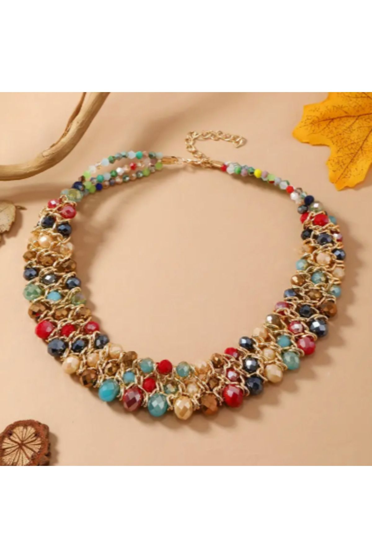 SE Jewellery-Retro Colorful Beaded Handmade Popart Choker 1