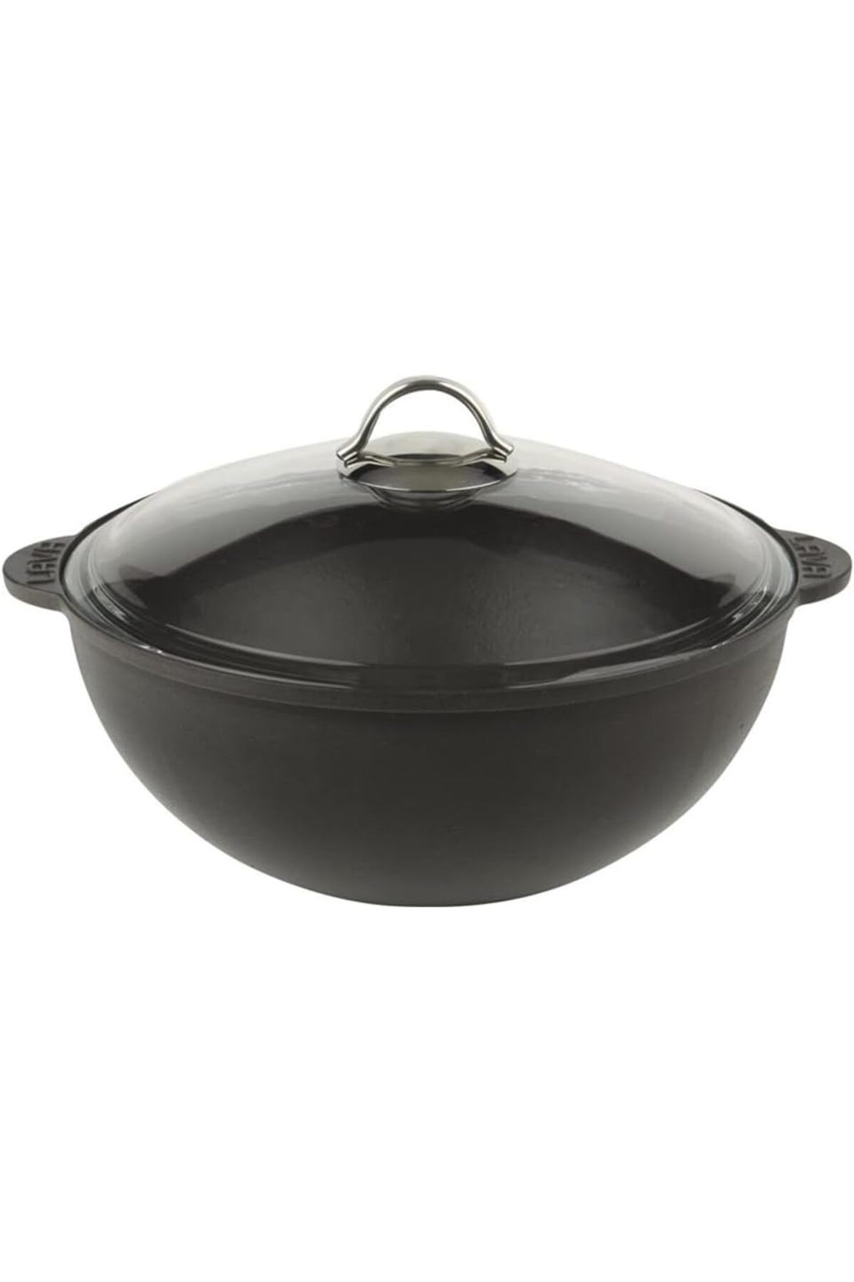 STOREMAX lbstorex Döküm Yuvarlak Cam Kapaklı Kazan/Tencere. Döküm Demir Yekpare Kulplu Çap(Ø)28 cm. Ne
