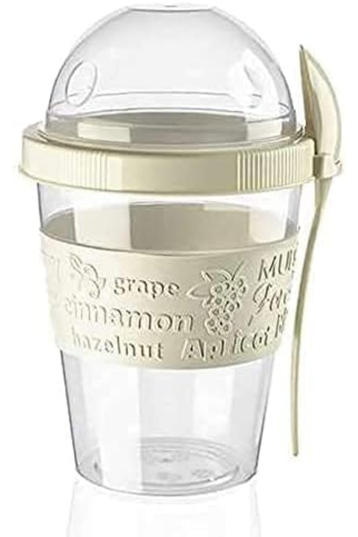 STOREMAX lbstorex Go Kapaklı Kaşıklı Yoğurt ve Diyet Kabı 600 Ml (Beyaz) Newdsng 1116818