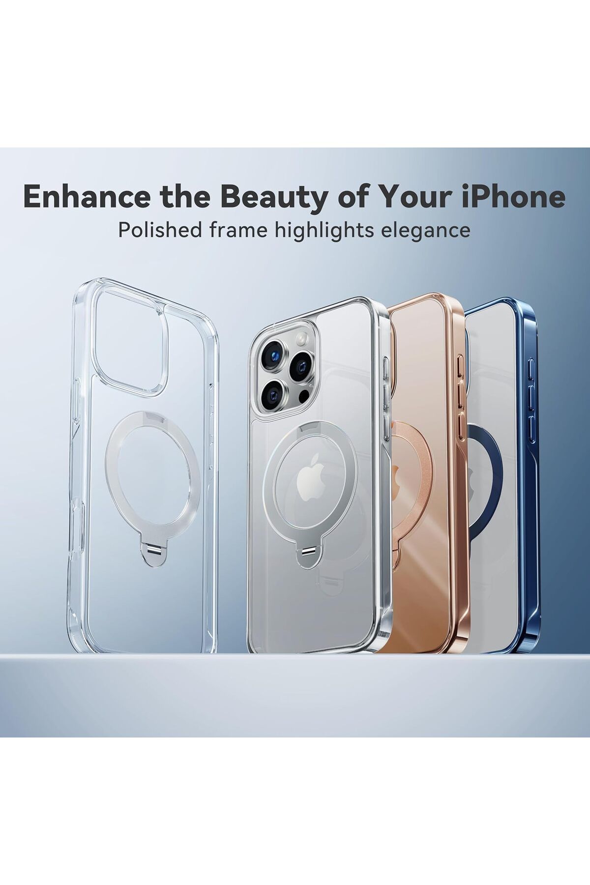 AWH-جراب مغناطيسي قابل للدوران 360 درجة من التيتانيوم لهاتف iPhone 16 Pro، حماية من السقوط من ارتفاع 16 قدمًا 8