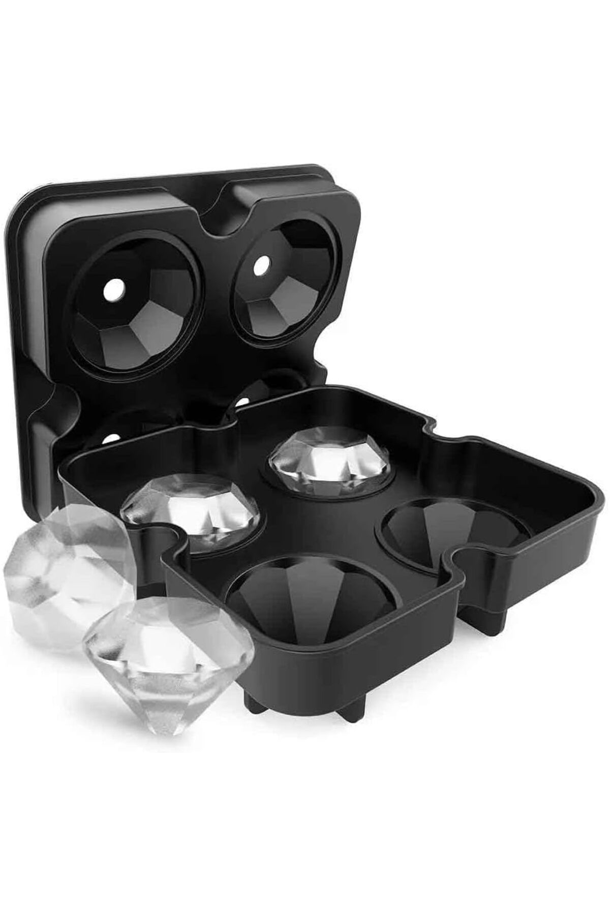 yenibagshop Silikon Buz Kalıbı Elmas 4'lü 47x38 mm (EBK-60)