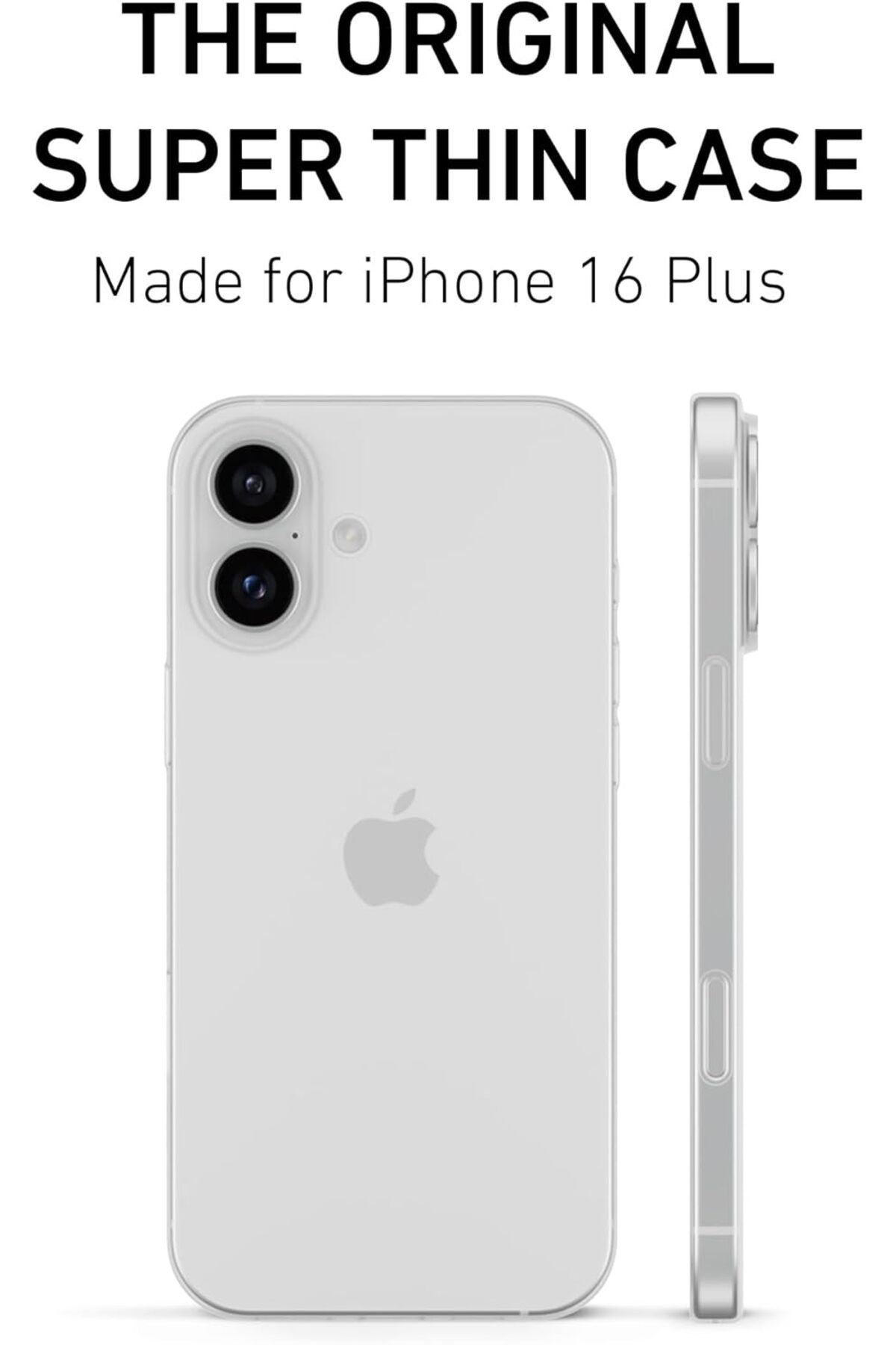 AWH-جراب مرن لهاتف iPhone 16 Plus شفاف - نحيف، بسيط، خالٍ من العلامات التجارية، مصنوع من مادة TPU الناعمة، مريح في الاستخدام 2