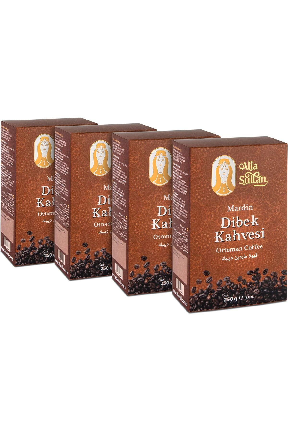 STOREMAX srhtDS Sultan Mardin Dibek Kahvesi 250 g (4'lü Paket) - Otantik ve Geleneksel Zengin Lezzet - Menen