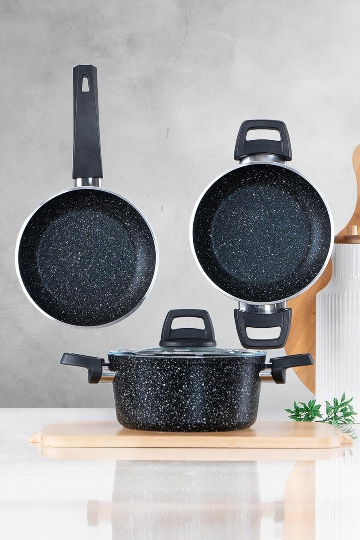 STOREMAX lbstorex Easy Cook 4 Parça Granit Tencere Seti Newdsng 1116818