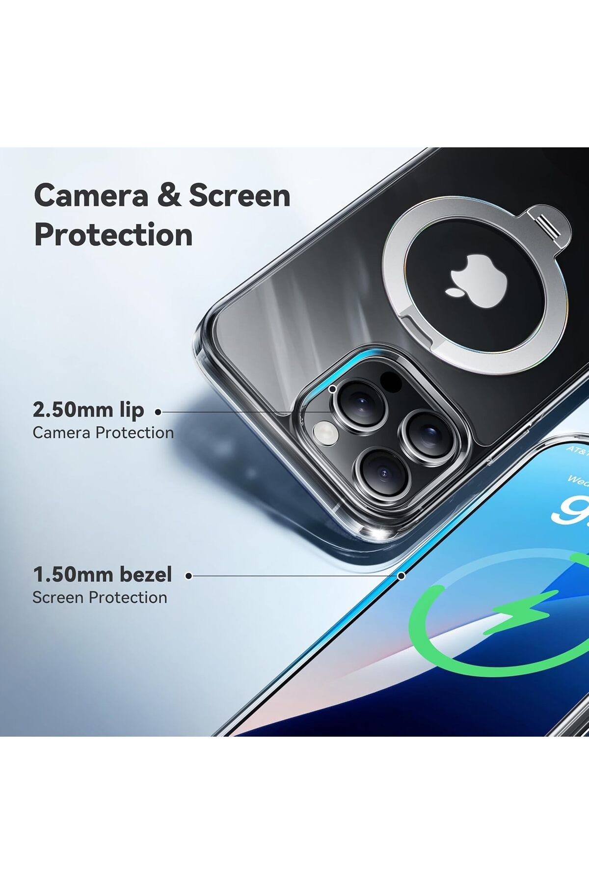 AWH-جراب مغناطيسي قابل للدوران 360 درجة من التيتانيوم لهاتف iPhone 16 Pro، حماية من السقوط من ارتفاع 16 قدمًا 7