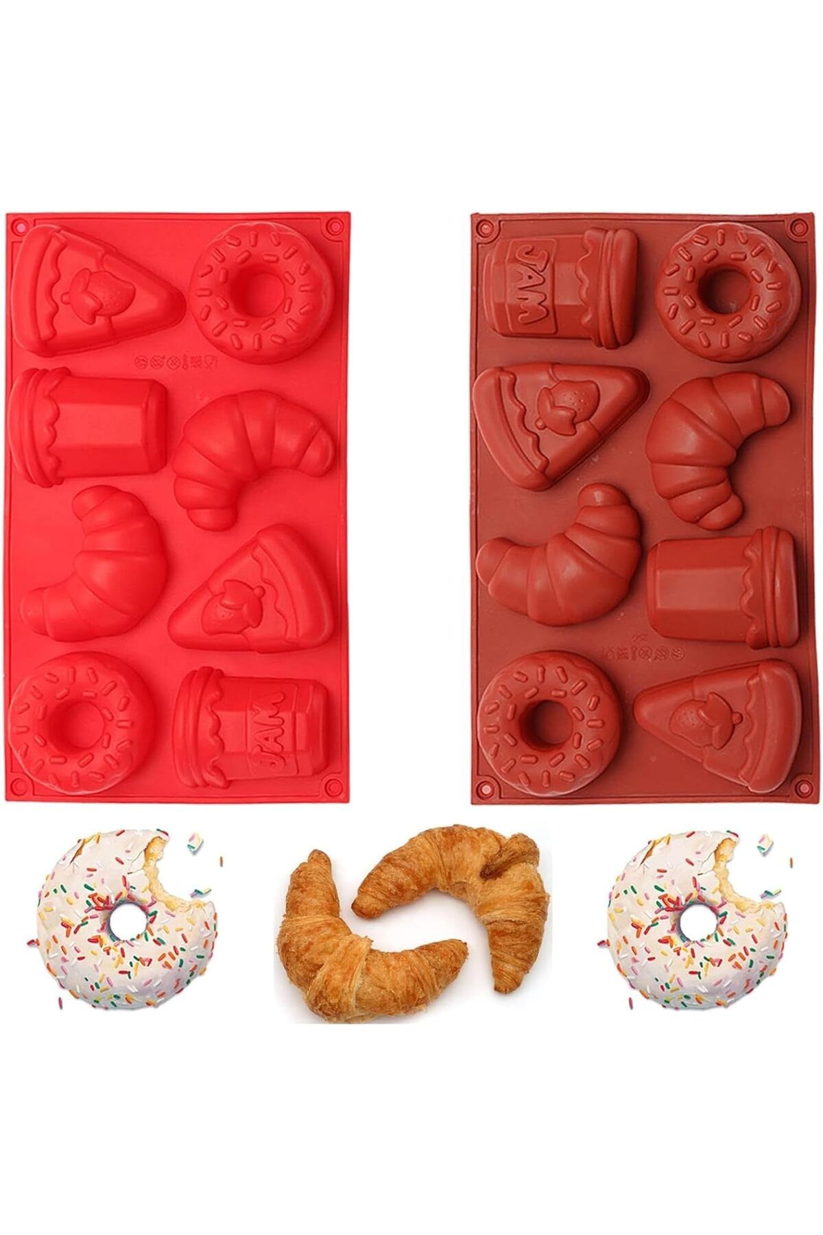 STOREMAX cmllashop Esnek Tatlı Kalıbı – Donut ve Yuvarlak Tatlılar İçin Çok Amaçlı Silikon Kalıp,
