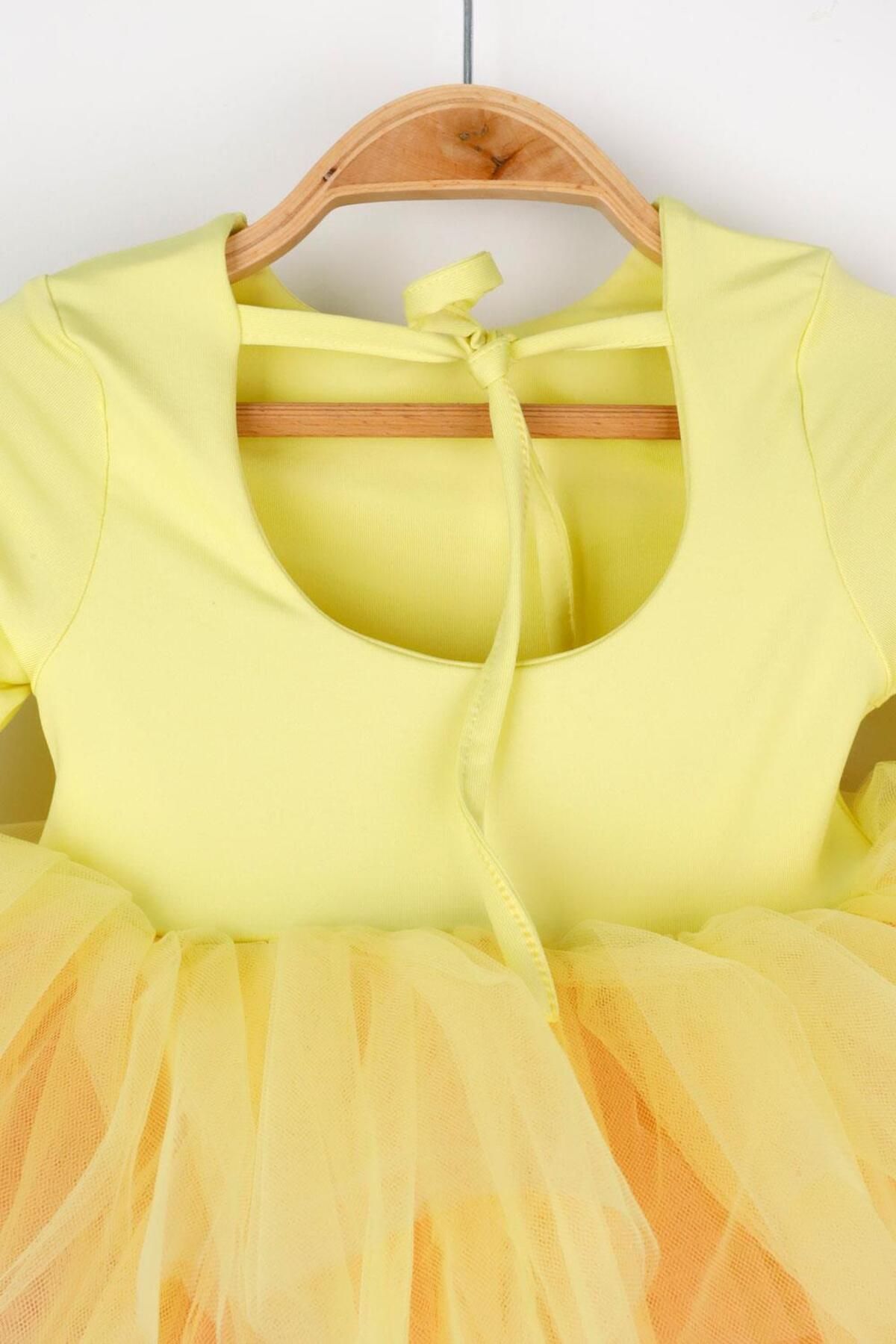 Le Mabelle-Girls' Ballerina Dress with Yellow Tutu Skirt - Miranda 7