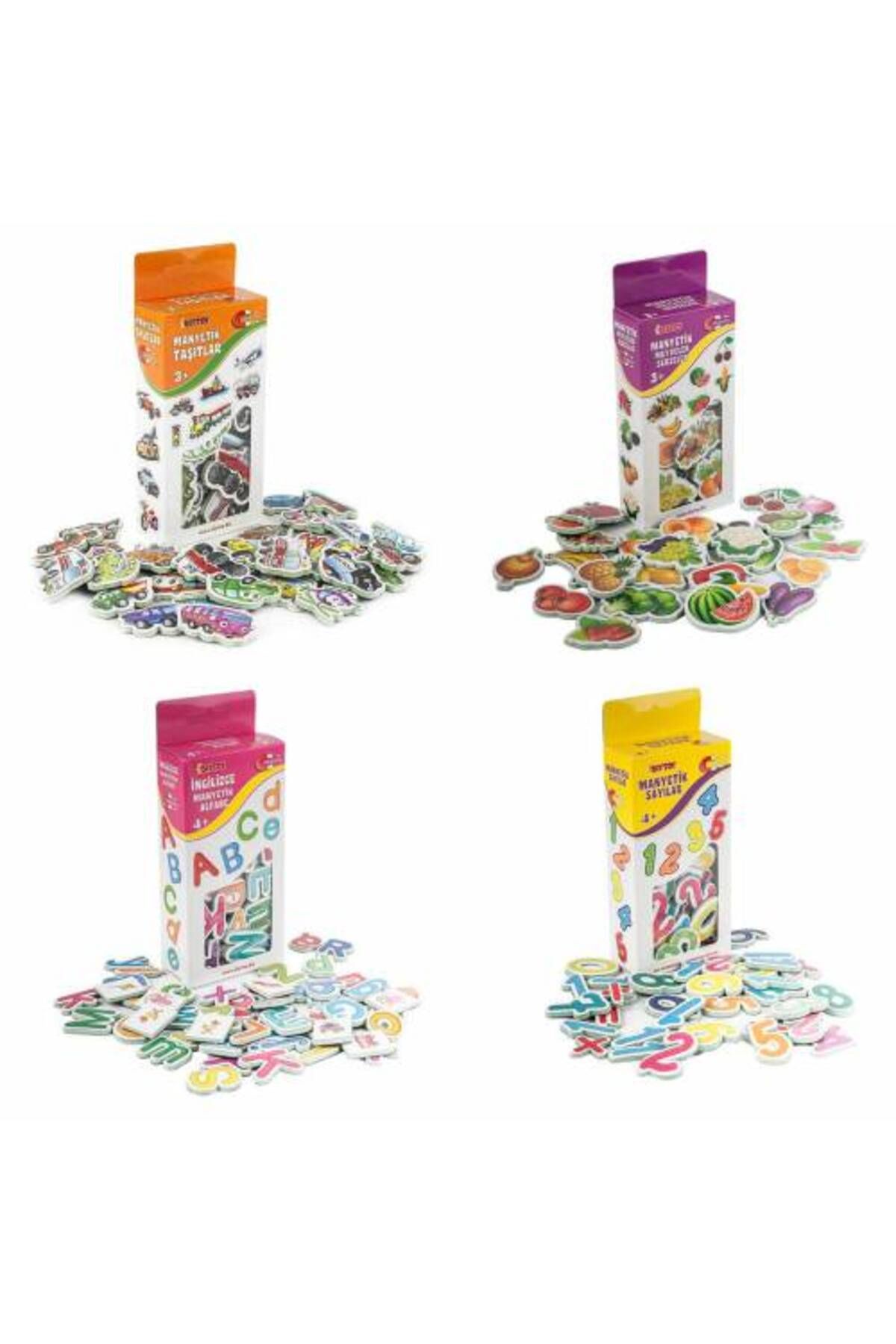 Mashotrend-Magnetische Zahlen + magnetische Buchstaben + magnetische Fahrzeuge + magnetische Gemüsefrüchte 1