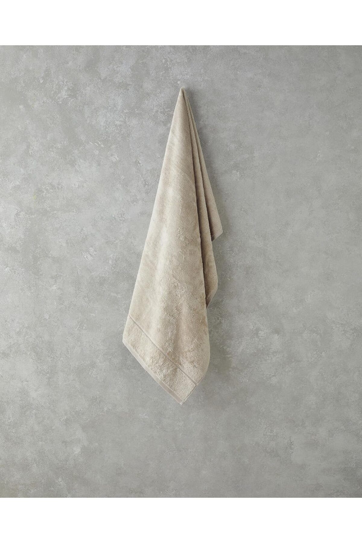 STOREMAX nffashopm Home Leafy Bambu Banyo Havlusu 70x140 cm Açık Bej storestarx 1051353