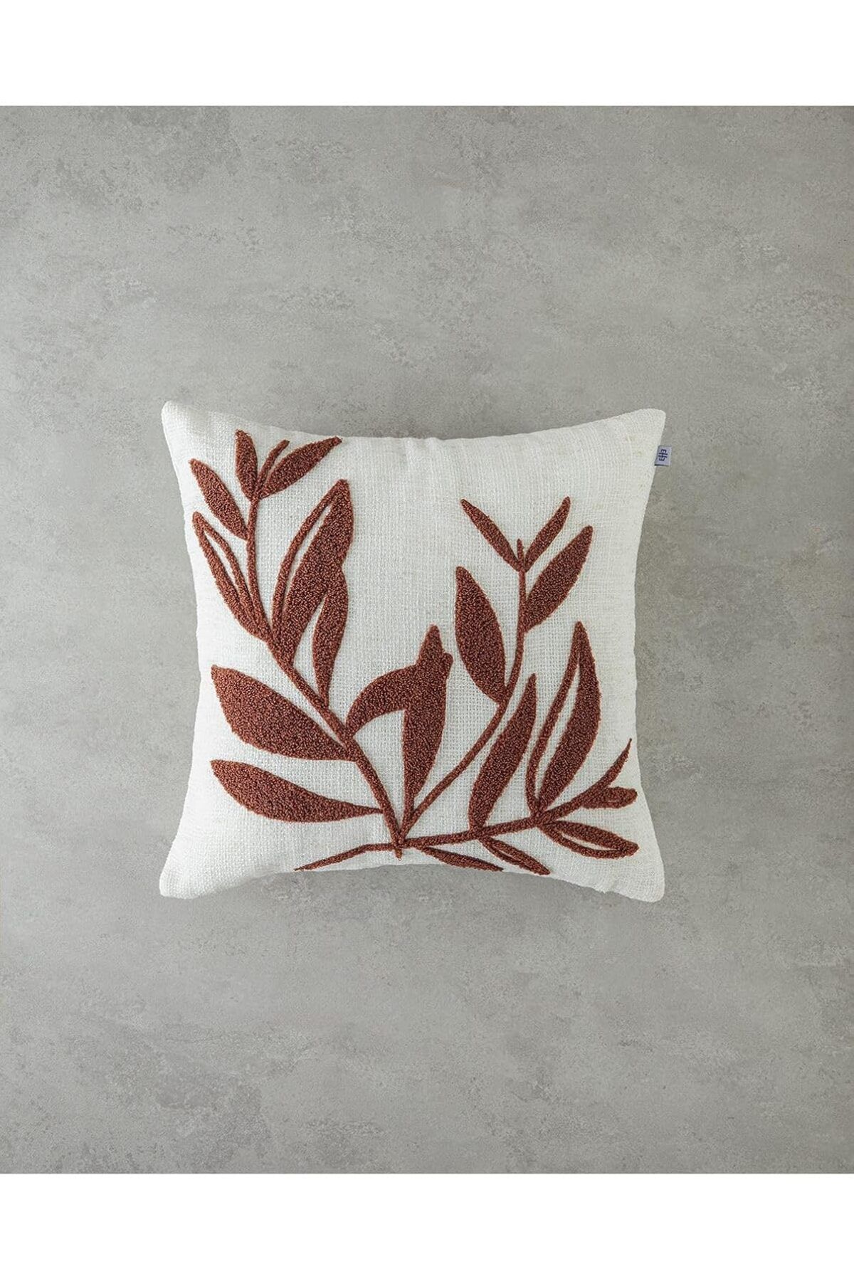STOREMAX Foglie Punch Nakışlı Kırlent Kılıfı 45X45 Cm Ekru 1051066