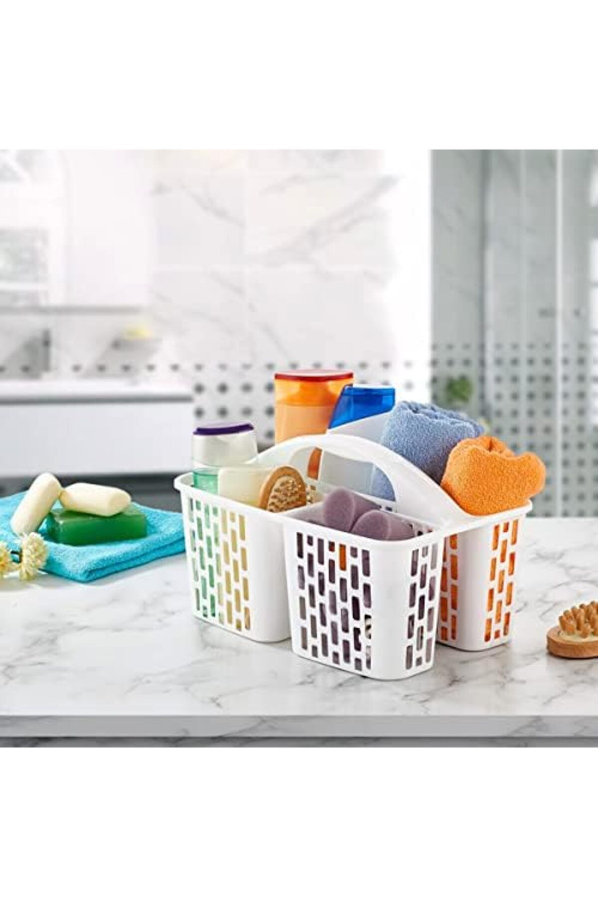 STOREMAX-سلة تنظيم mrtShop، سلة تنظيم مقسمة بمقبض. متجر 529847 3