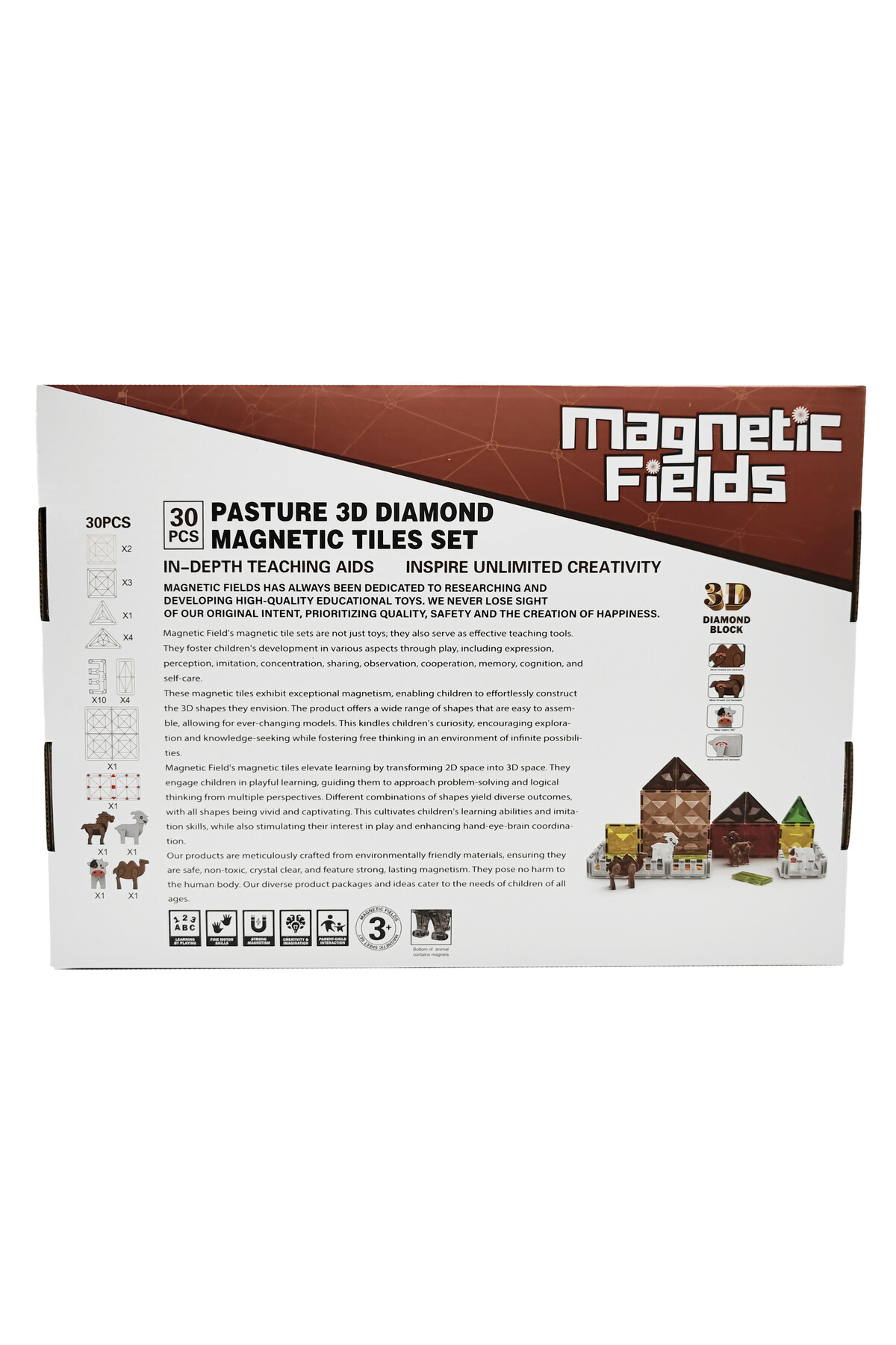 پاستور ۳D کاشی‌های مغناطیسی الماسه‌ای، مجموعه ۳۰ عددی