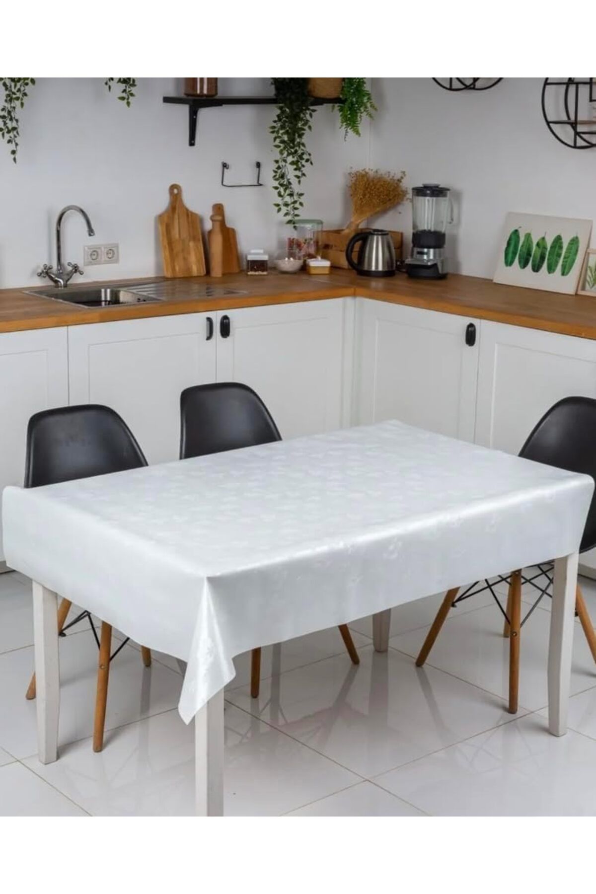 STOREMAX sellbuystore Tekstil Kolay Silinebilir Leke Tutmaz Astarlı Pvc Muşamba Masa Örtüsü Çiçekli Be