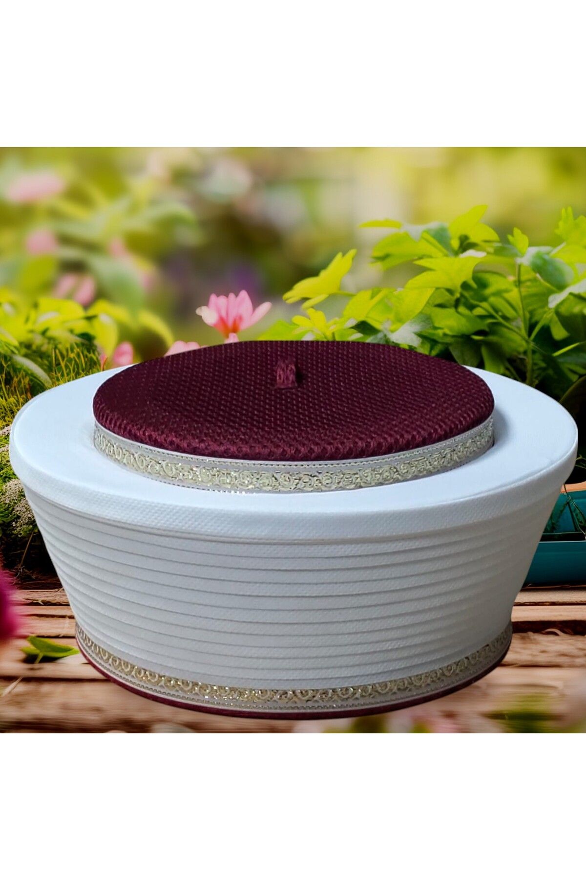 şahinbak-Claret Red Sariq - Mesh Sariq, Imam Sariq, Skullcap, Fes, Cübbe S222 5