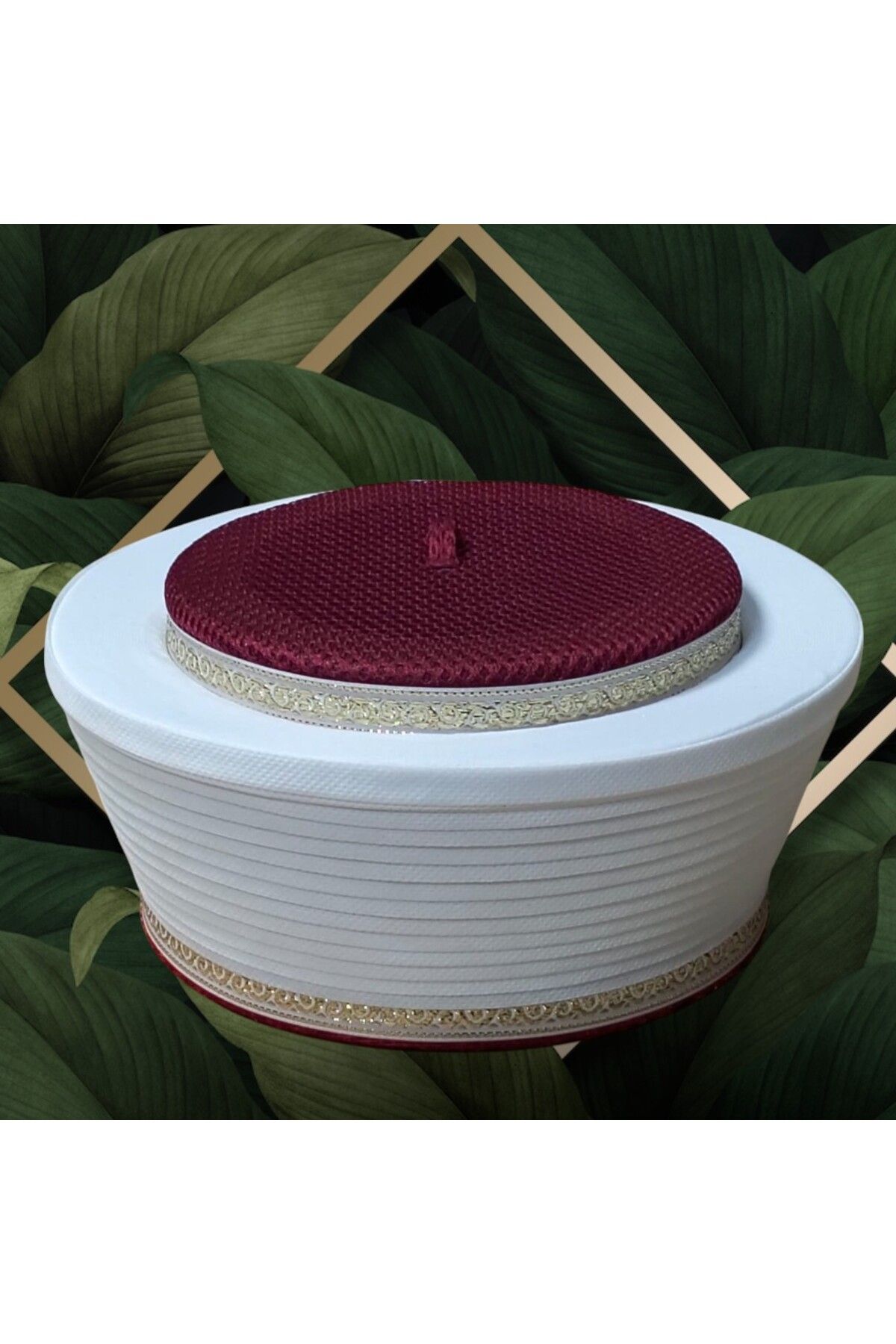 şahinbak-Claret Red Sariq - Mesh Sariq, Imam Sariq, Skullcap, Fes, Cübbe S222 4