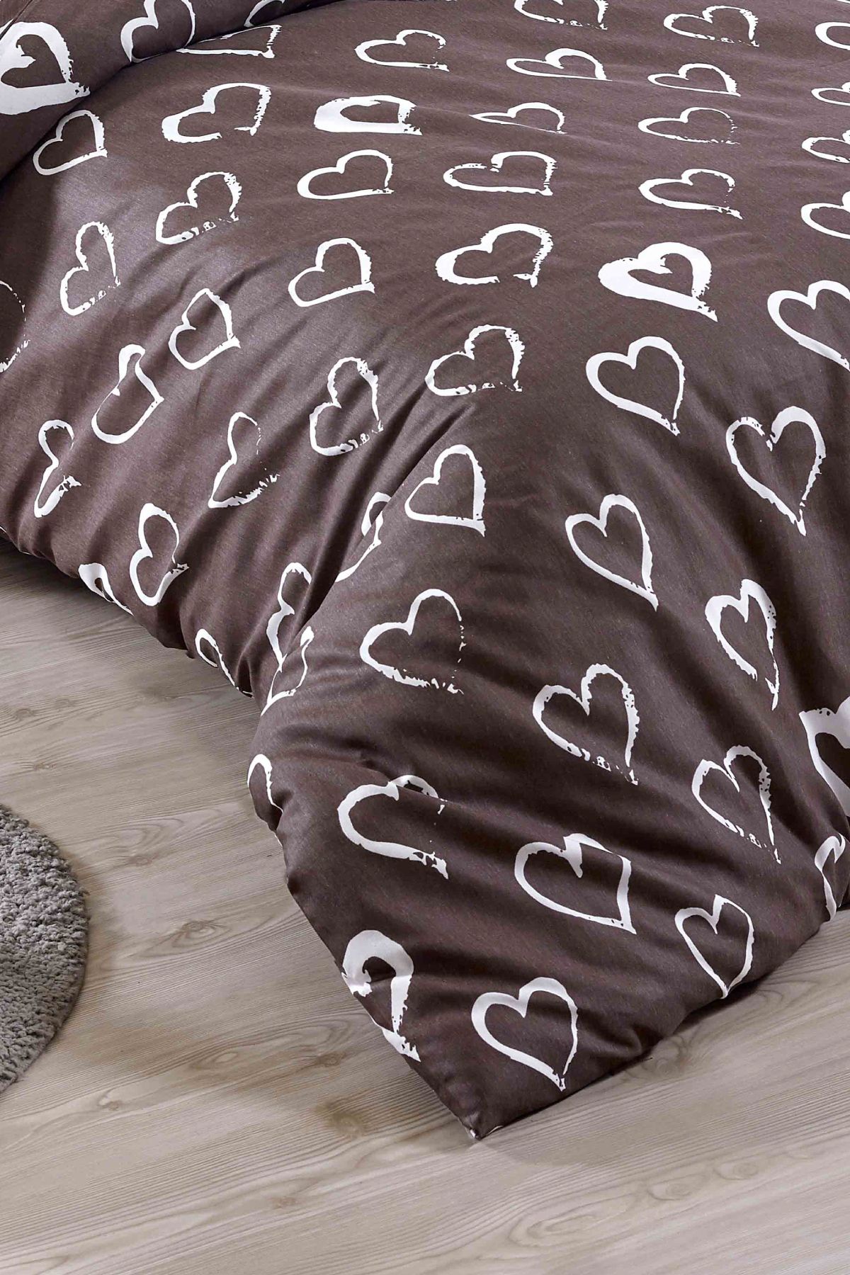 Eponj Home-Single Easy-Iron Duvet Cover Set - Amaour Brown 4