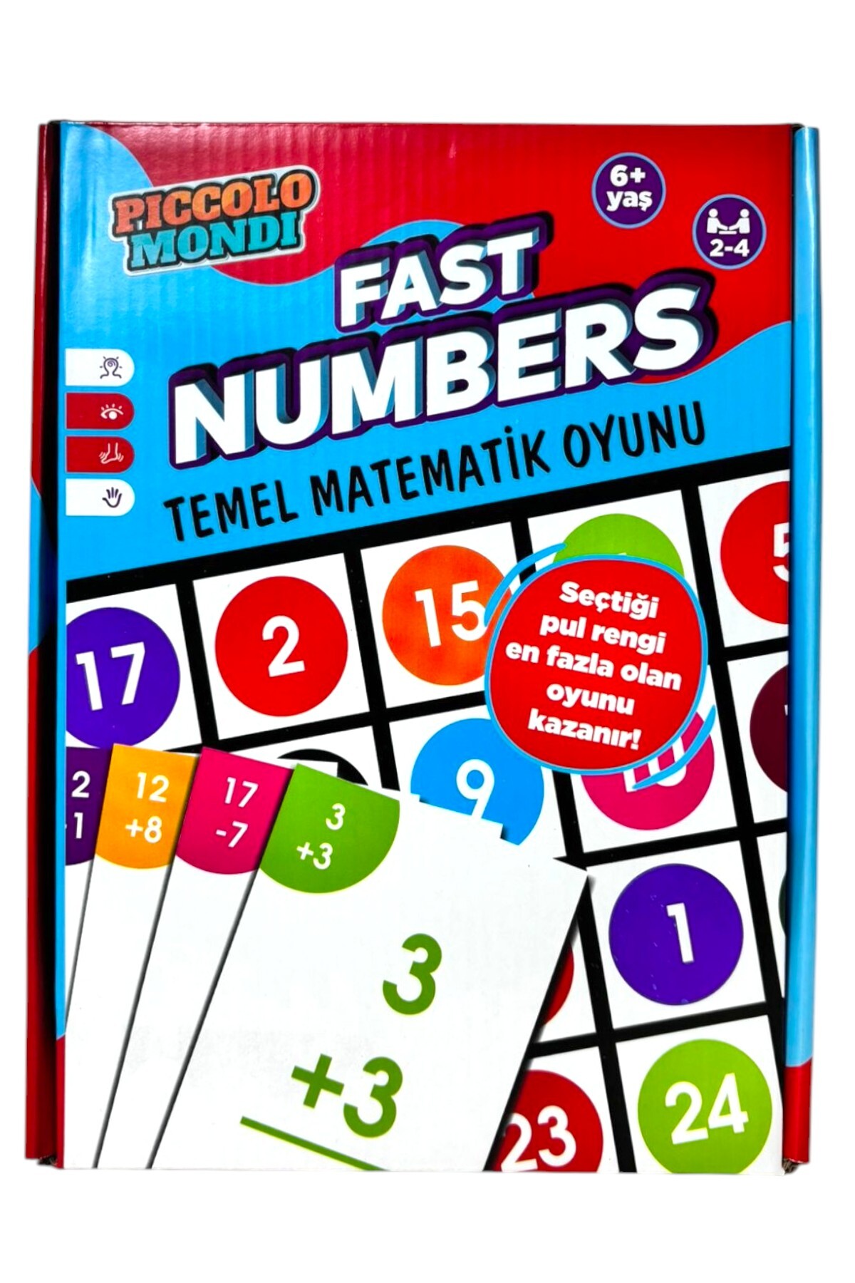 YILDIRIM OYUNCAK Fast Numbers Temel Matematik Oyunu 60 Adet Soru Kartı ...