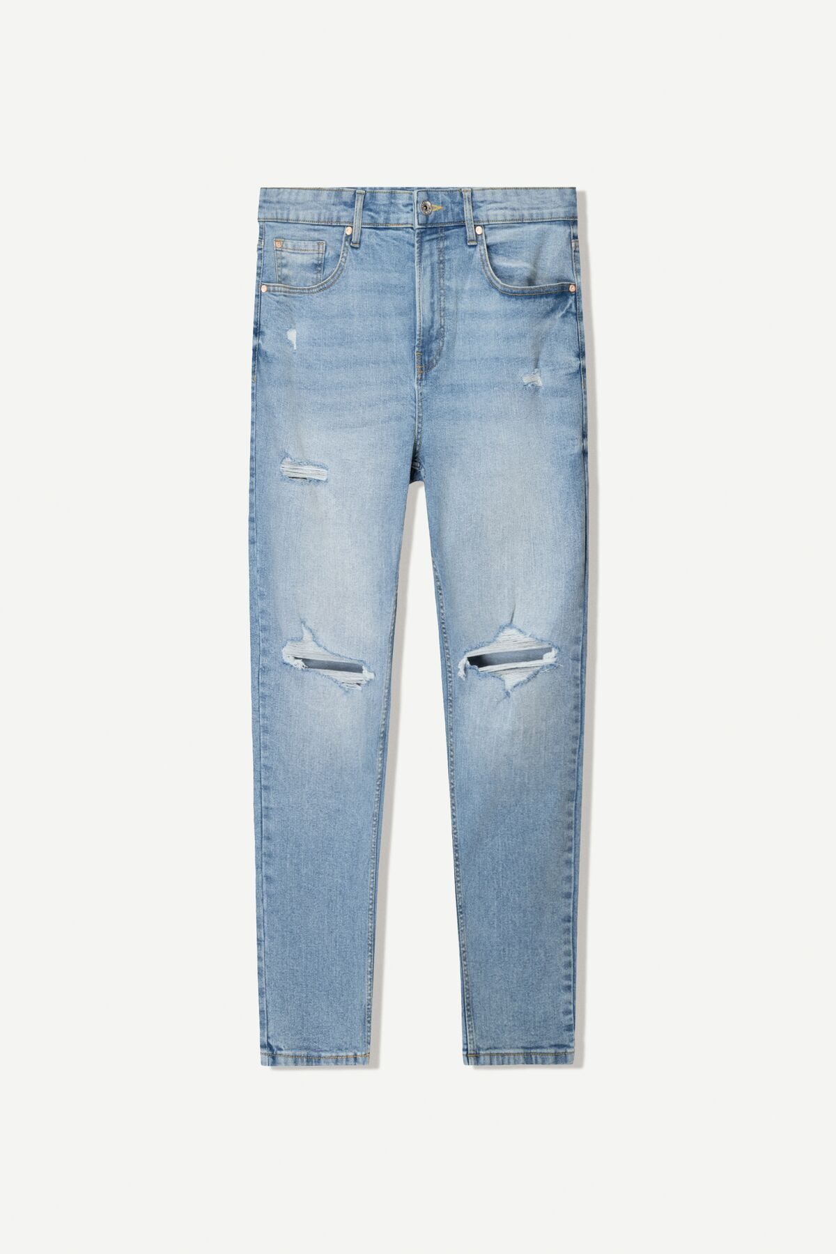 شلوار جین هویجی مضطرب Bershka