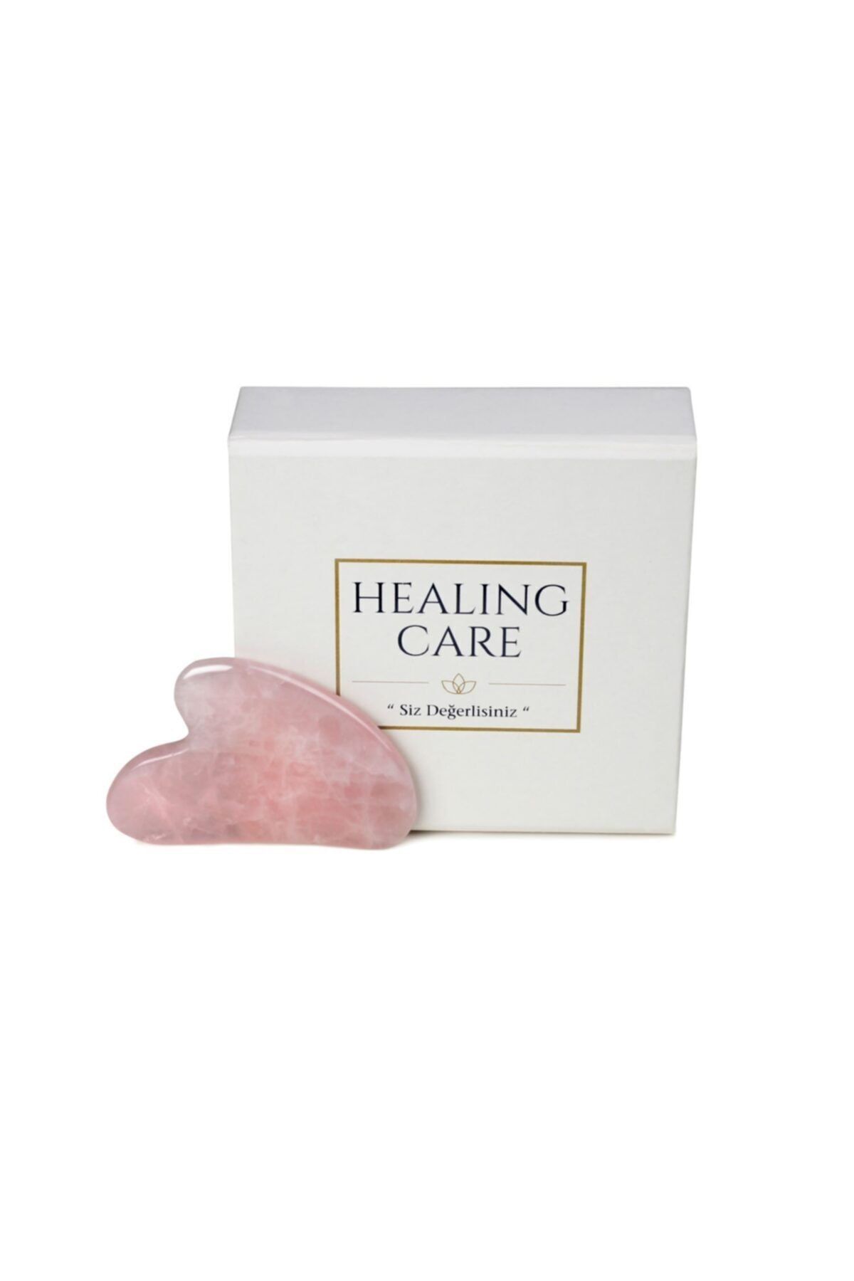 Pembe Kuvars Gua Sha Kalp Şekli Masaj Taşı ( Özel Kutusu Ve Kesesi Ile Birlikte ) — صورتی Healingcare14 — تصویر 4 از 4