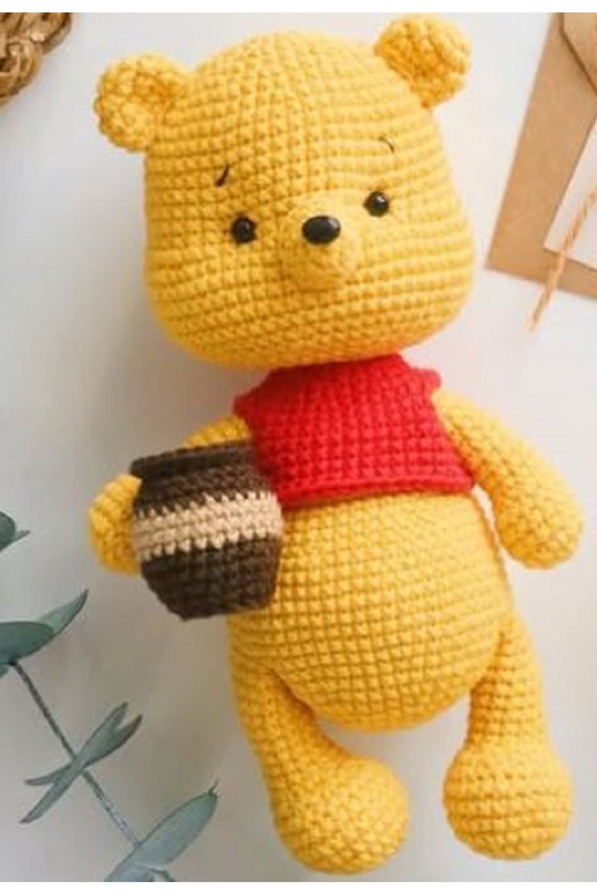 designbyoykum UYKU ARKADAŞI WİNNİE THE POOH (EL ÖRGÜSÜ AMİGURUMİ) 20CM