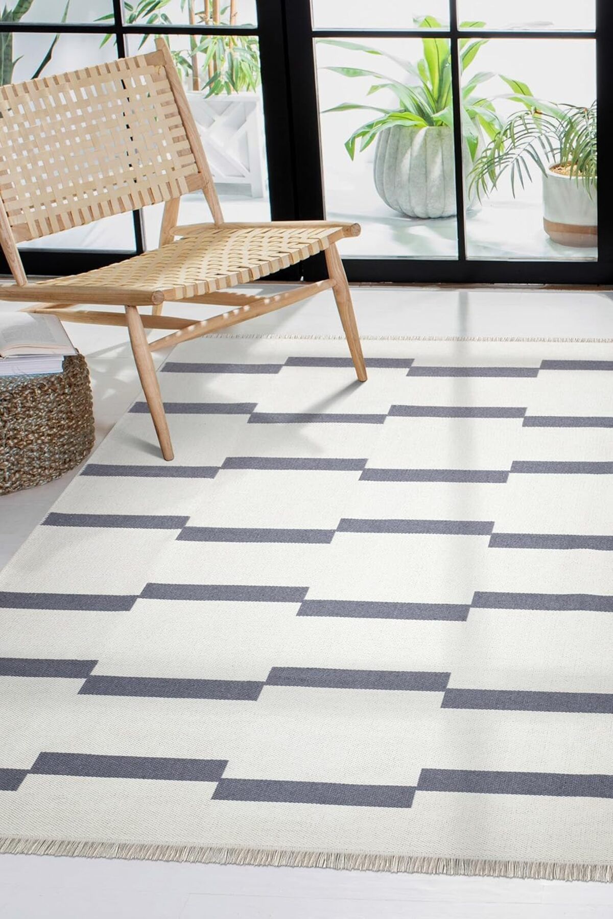 STOREMAX srhtDS HOME Çift Taraflı Makinada Yıkanabilir Modern Desenli Dokuma Kilim Karessa 9 (60x180) Desi