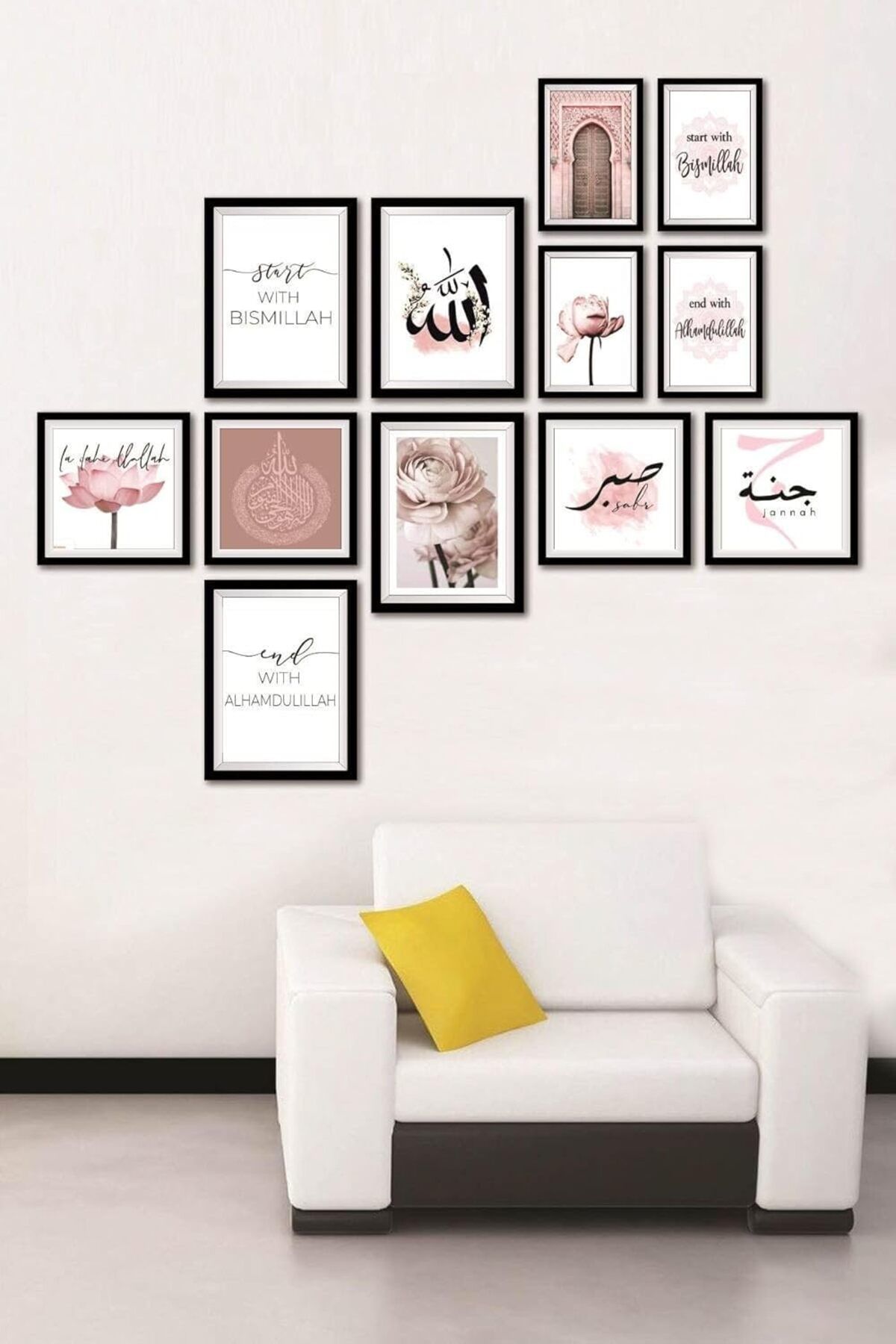 STOREMAX nffashopm 12 Parça Dekoratif Mdf Tablo Seti Çerçeve Görünümlü DEKOLIADKJ069 storestarx 105135