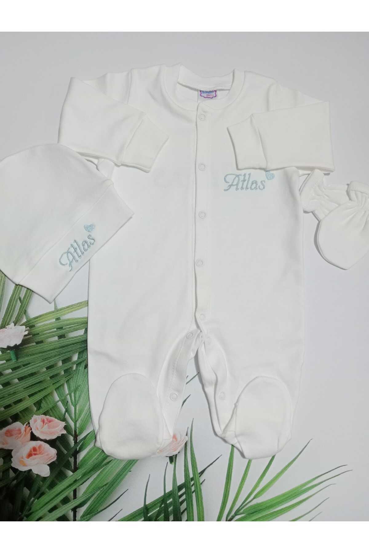 MODA HASTANE ÇIKIŞI BEBEK TULUMU KİŞİYE ÖZEL İSİM HARF SEÇENEĞİ fotoğrafı 3 (önizleme)