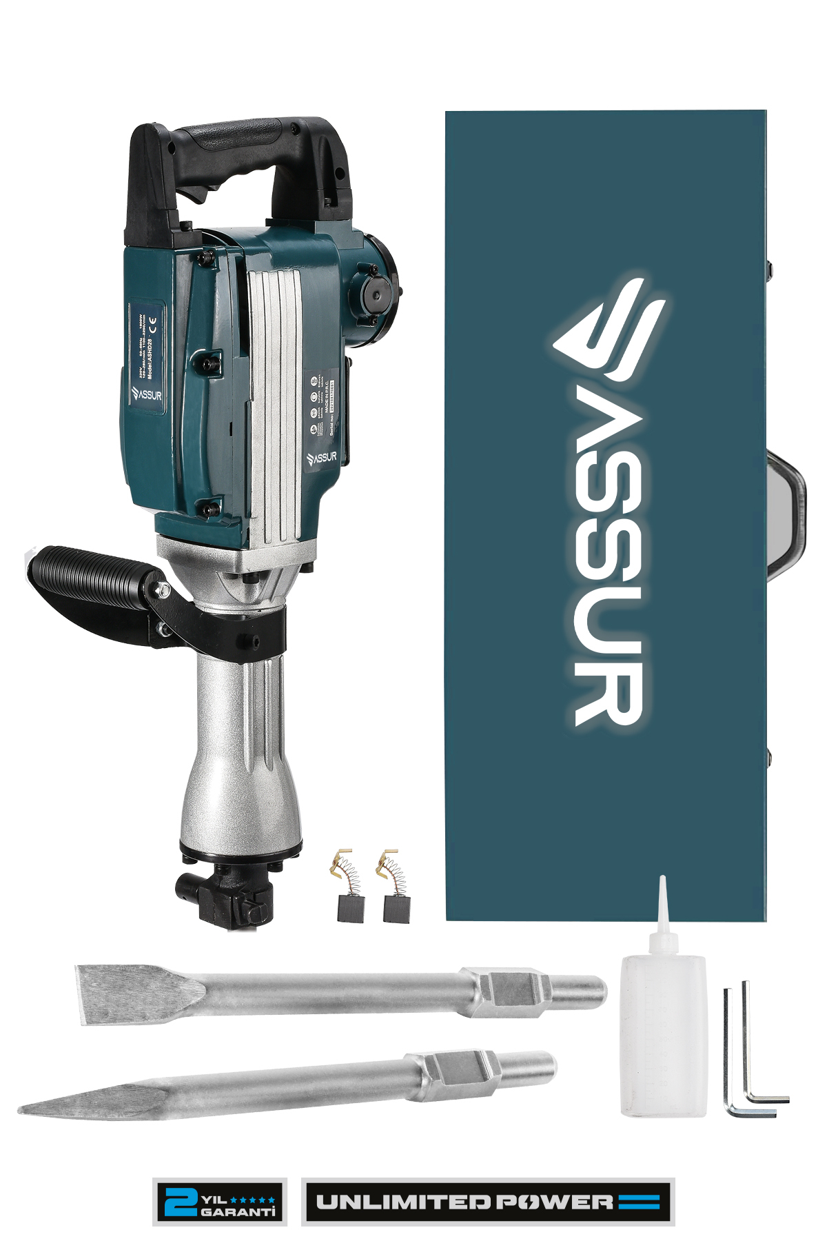 ASSUR Büyük Tip Kırıcı Hilti Kavrama Kollu 16 Kg 3 Metre Kablolu 65mm