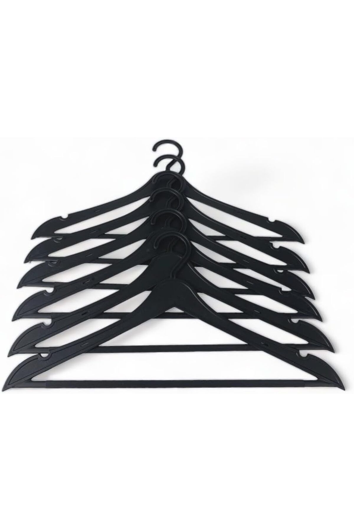 STOREMAX nffashopm 6'lı Plastik Gömlek-T-Shirt Askısı - Kaydırmazlı, İnce Hafif Plastik Askı 6'lı Se