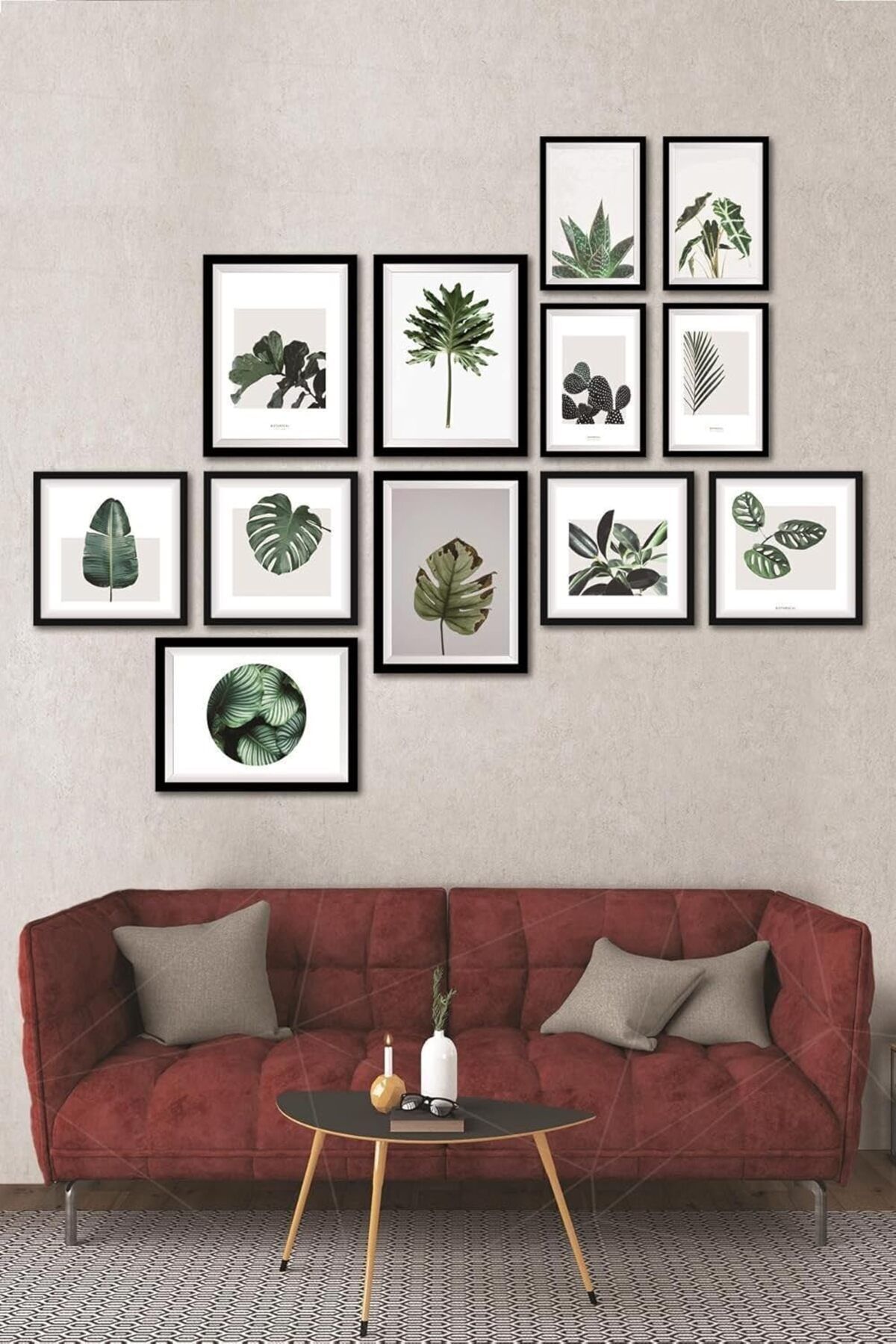STOREMAX nffashopm 12 Parça Dekoratif Mdf Tablo Seti Çerçeve Görünümlü DEKOLIADKJ006 storestarx 105135