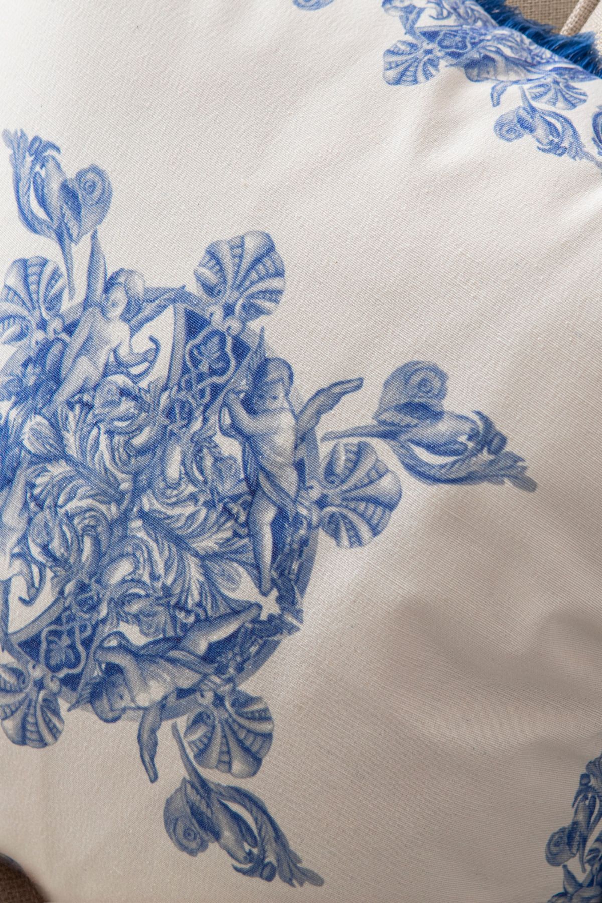 BUGİ HOME COLLECTİON-Azure Blue Premium Series Fringed Special Design Throw Pillow Cover 43X43C, Decorative Throw Pillow Cover 5