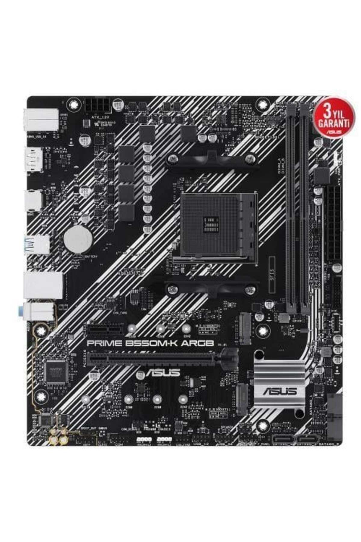 ASUS-Prime B550M-K Argb Ddr4 M2 Pcie Nvme HDMI Dvd Pcie 16X V4.0 Am4 Matx - Motherboard 2