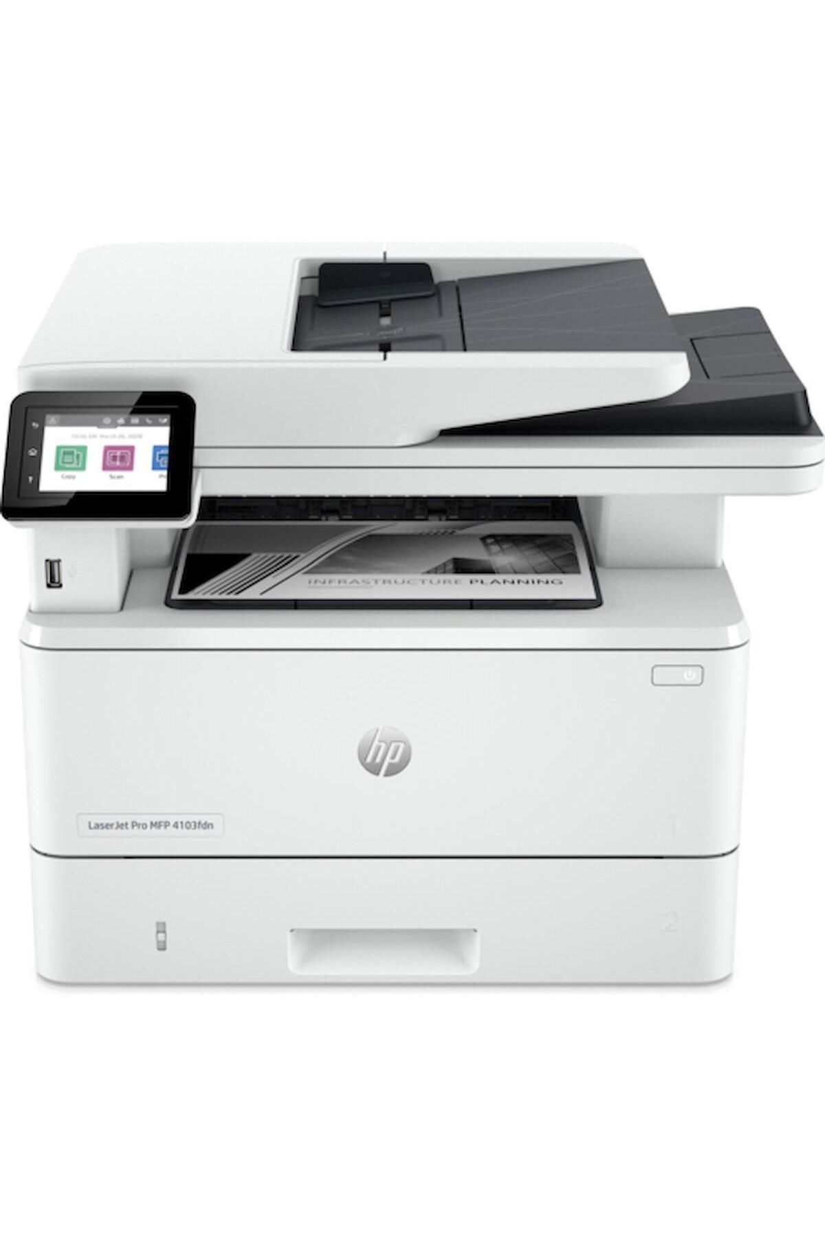 HP A4 Laserjet Pro Mfp 4103fdn 2z628a Siyah Çok Fonksiyonlu Yazıcı Usb-ethernet-kablosuz