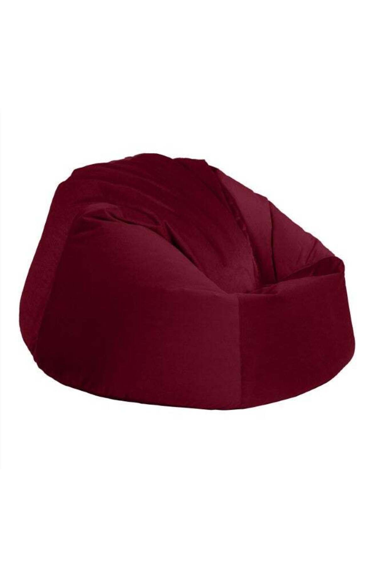 soufa dibaj-Naya | Velvet Bean Bag Chair with Filing EPS Beads 120x90x70 cm - Burgundy 2