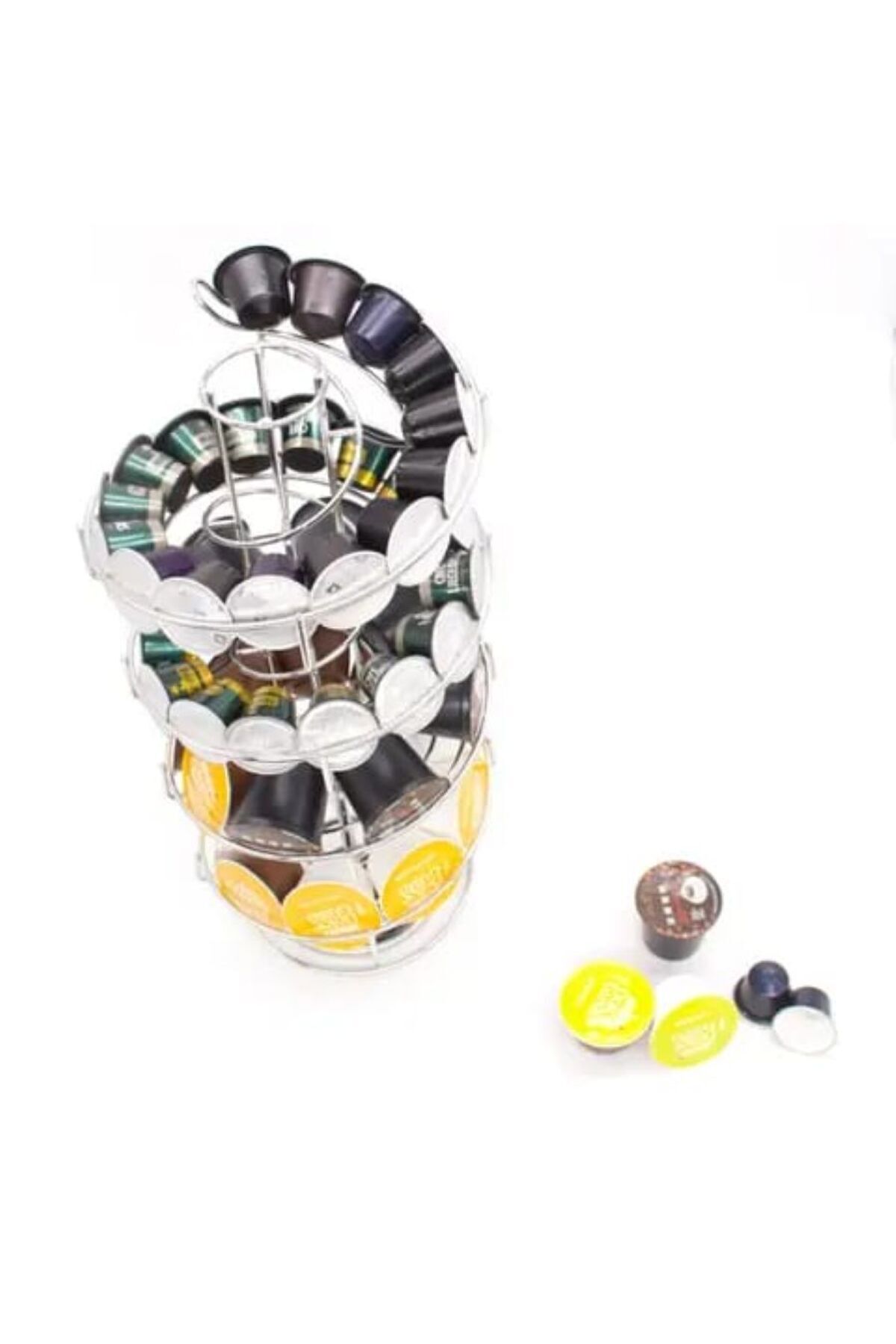 حامل كبسولات القهوة الحلزوني