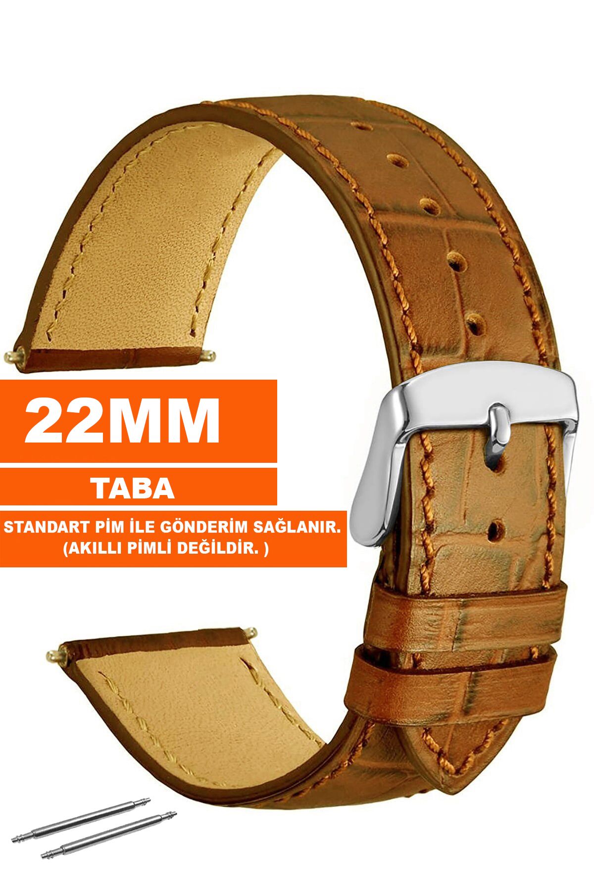 Trendburada-22mm Fossil-Welder-Wesse-Casio-Armani-Omega-Seiko-Tissot Leather Watch Band Strap - Pu22 1