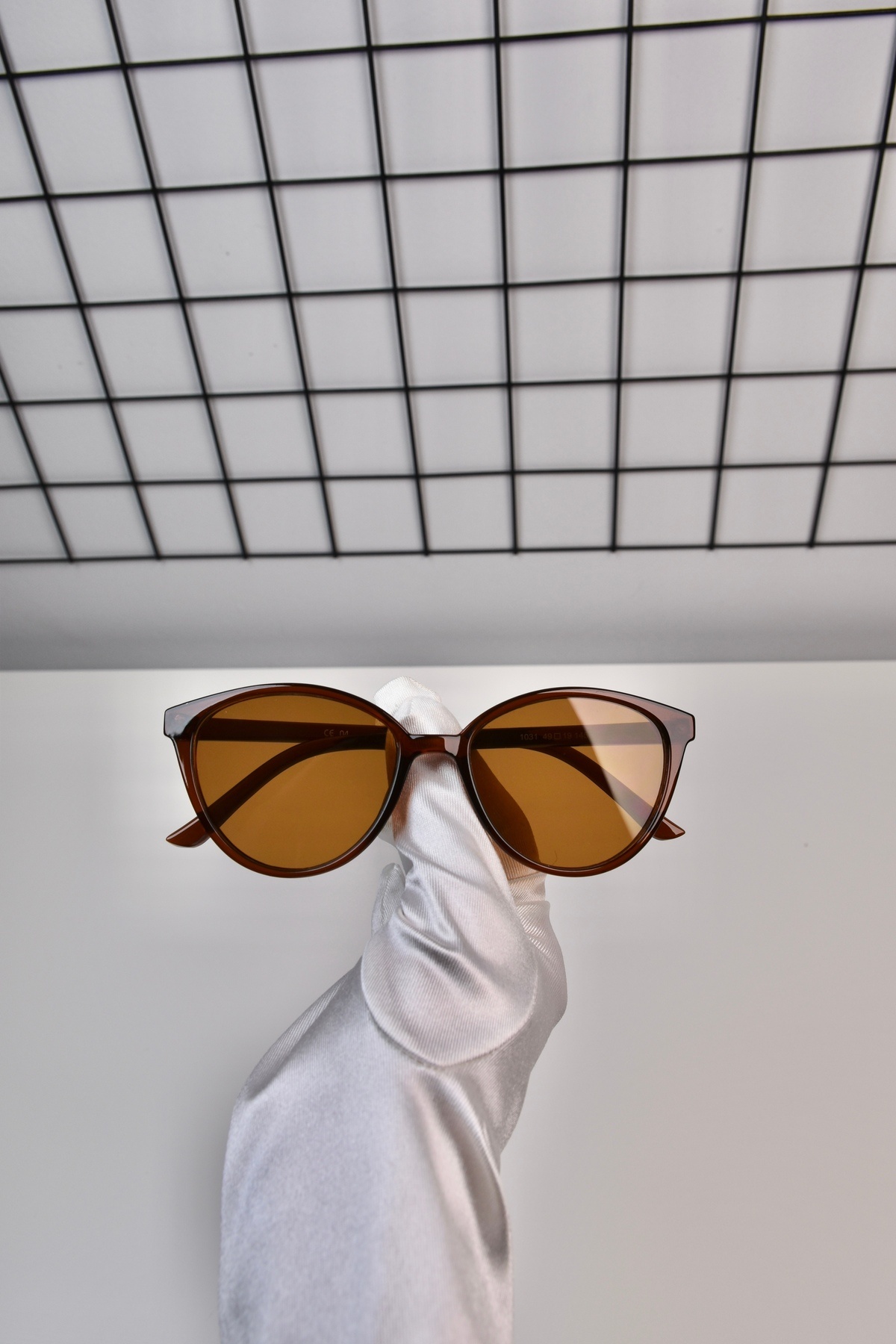 LOOKUP NEW-Cat Eye Pattern Brown Unisex Sunglasses - Interchangeable Bone Glass, Uv400 Protection 5