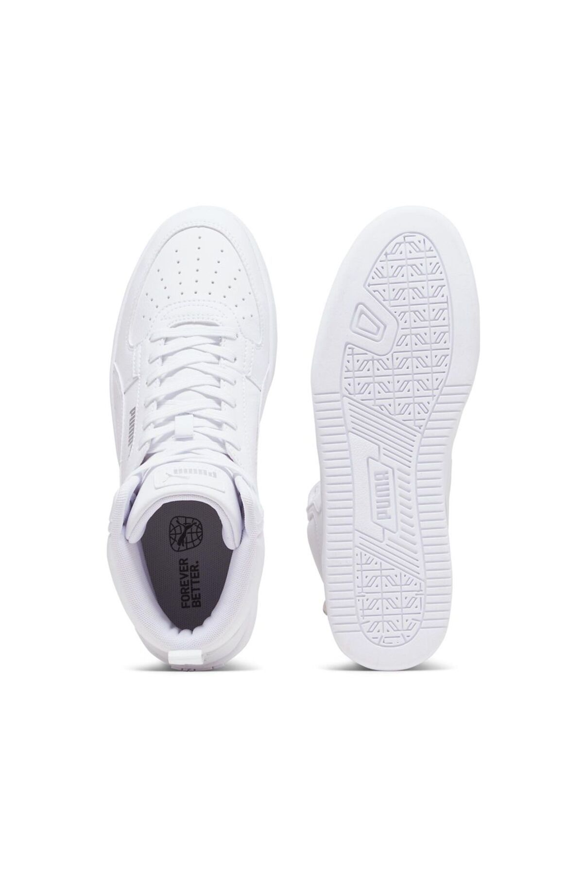 اسنیکر سفید مردانه کفش بسکتبال Mid Caven 2.0 Puma