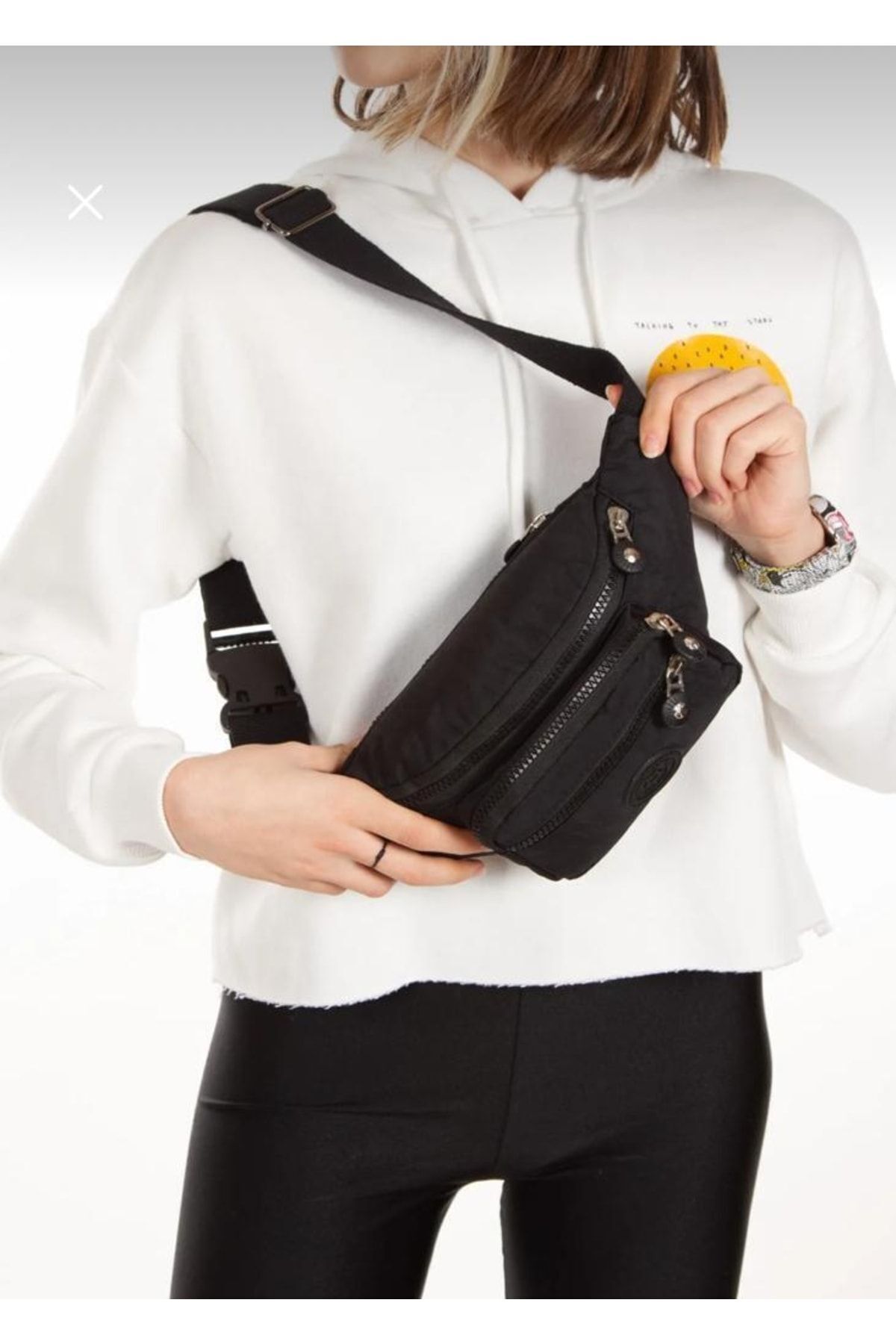 Newish Polo  Yuppy Club Unisex Krinkıl Çapraz Askılı Bel Omuz Ve Spor Çantası - Görsel 3