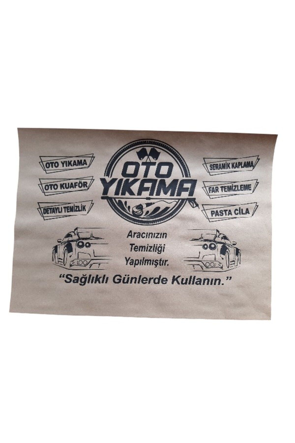 bs wash Kraft 110gr Oto Paspas Kağıdı 500 Adet - 32x45cm - Kalın Kağıt Baskılı