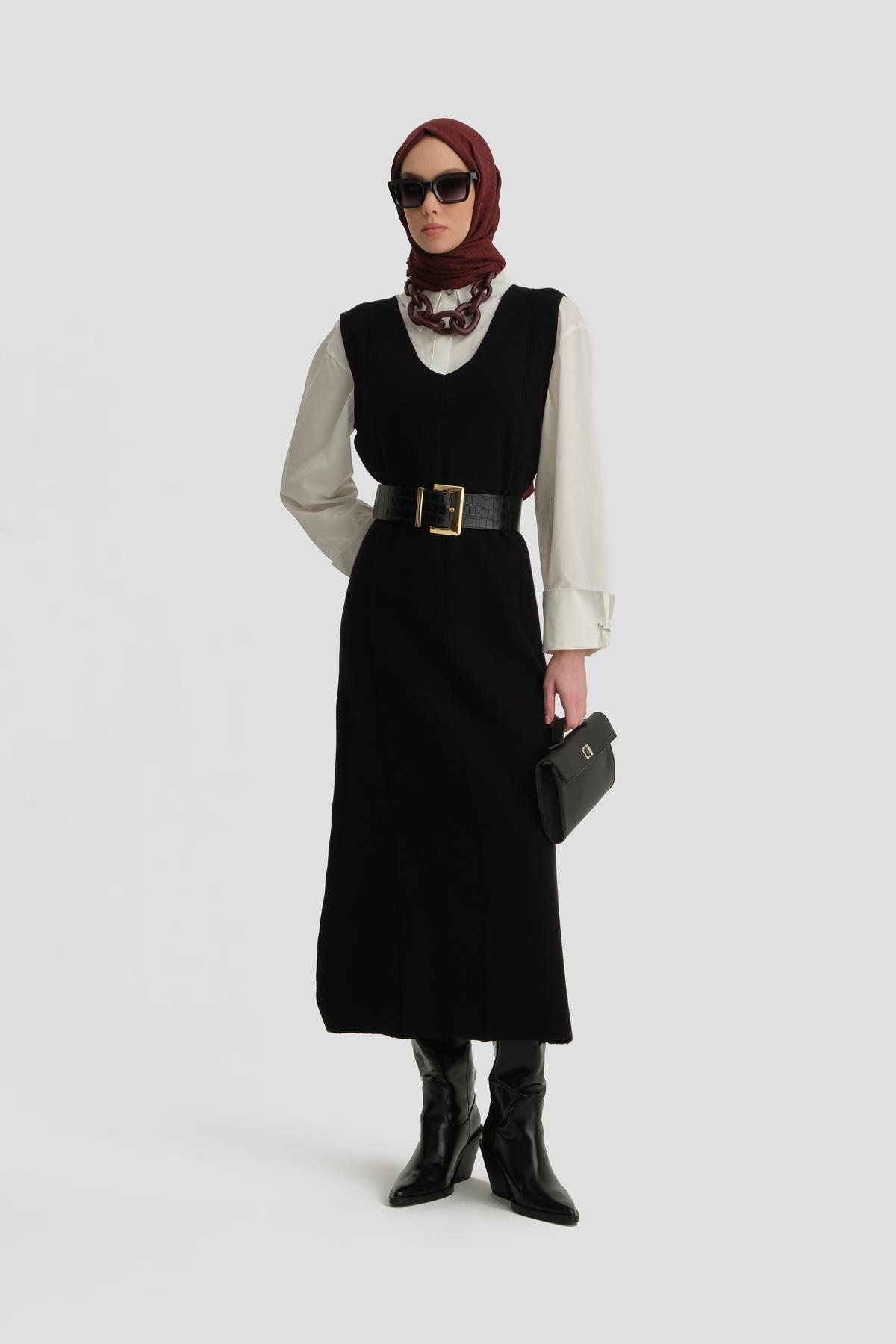 Armine-Black Zero Sleeve Gilet - 24Kd4216 Model 2