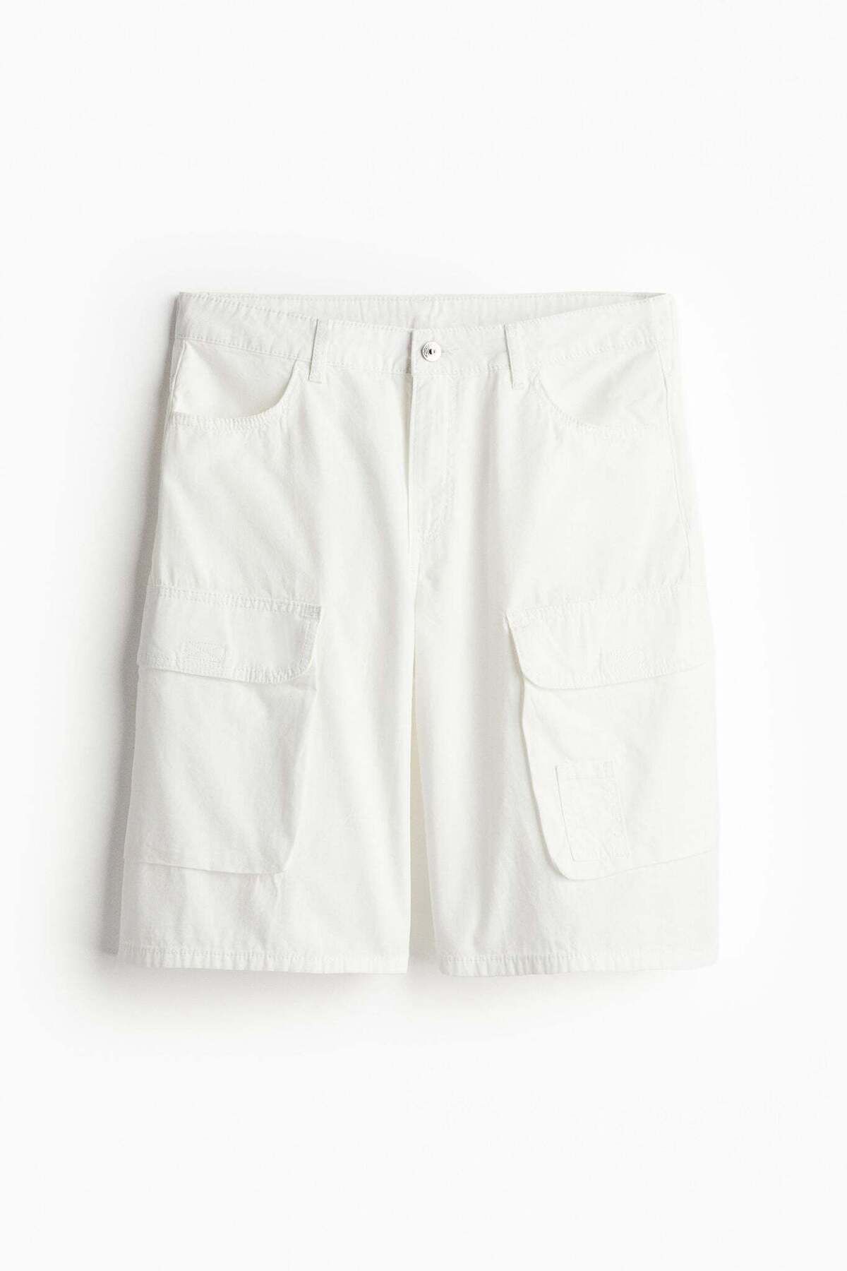 H&M-Canvas cargo shorts 5