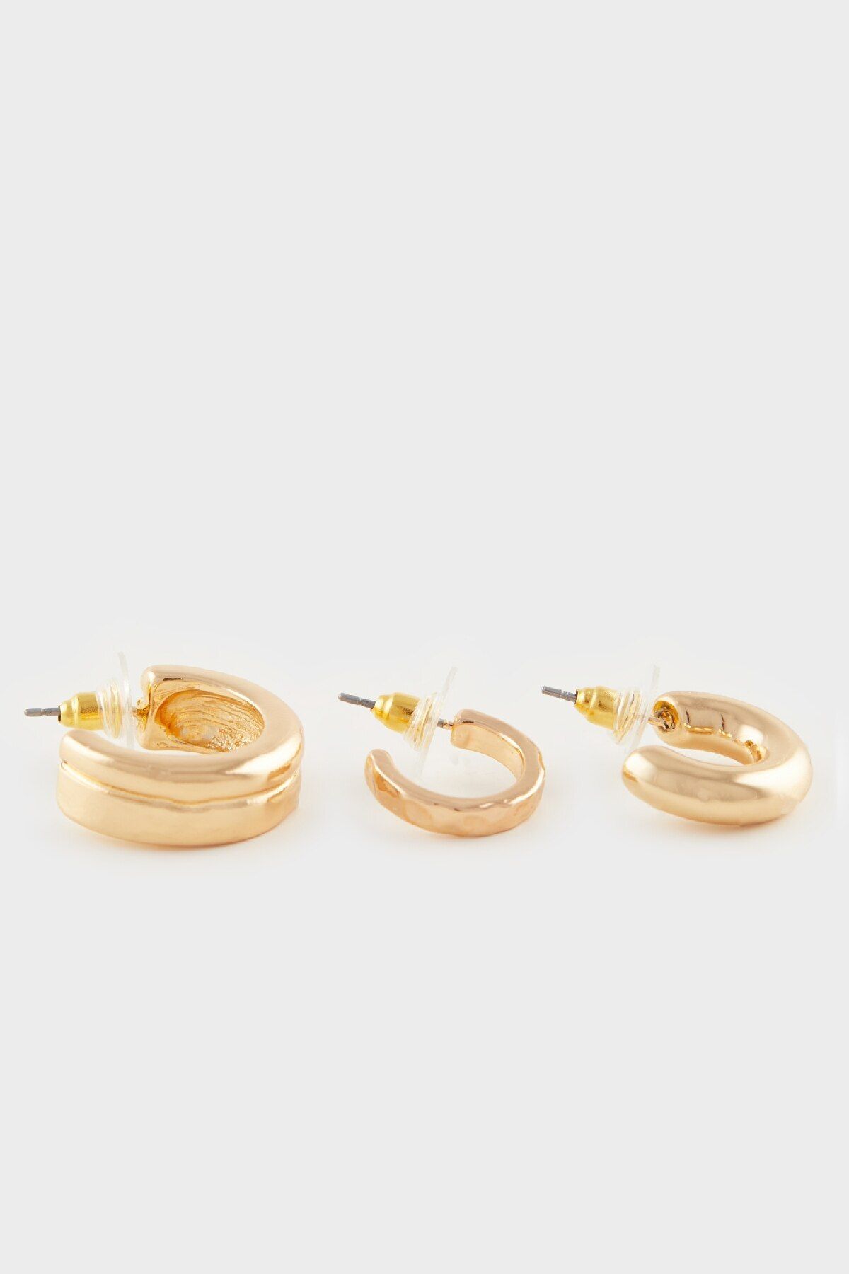 DeFacto-Women's 3-Piece Gold Earrings E4443Axns 2