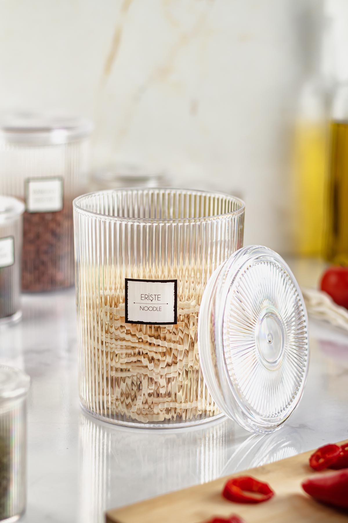 EWs-6-Piece Baroque Round Large Jar Set - For Storage and Food Container (6*2000 ML) 4