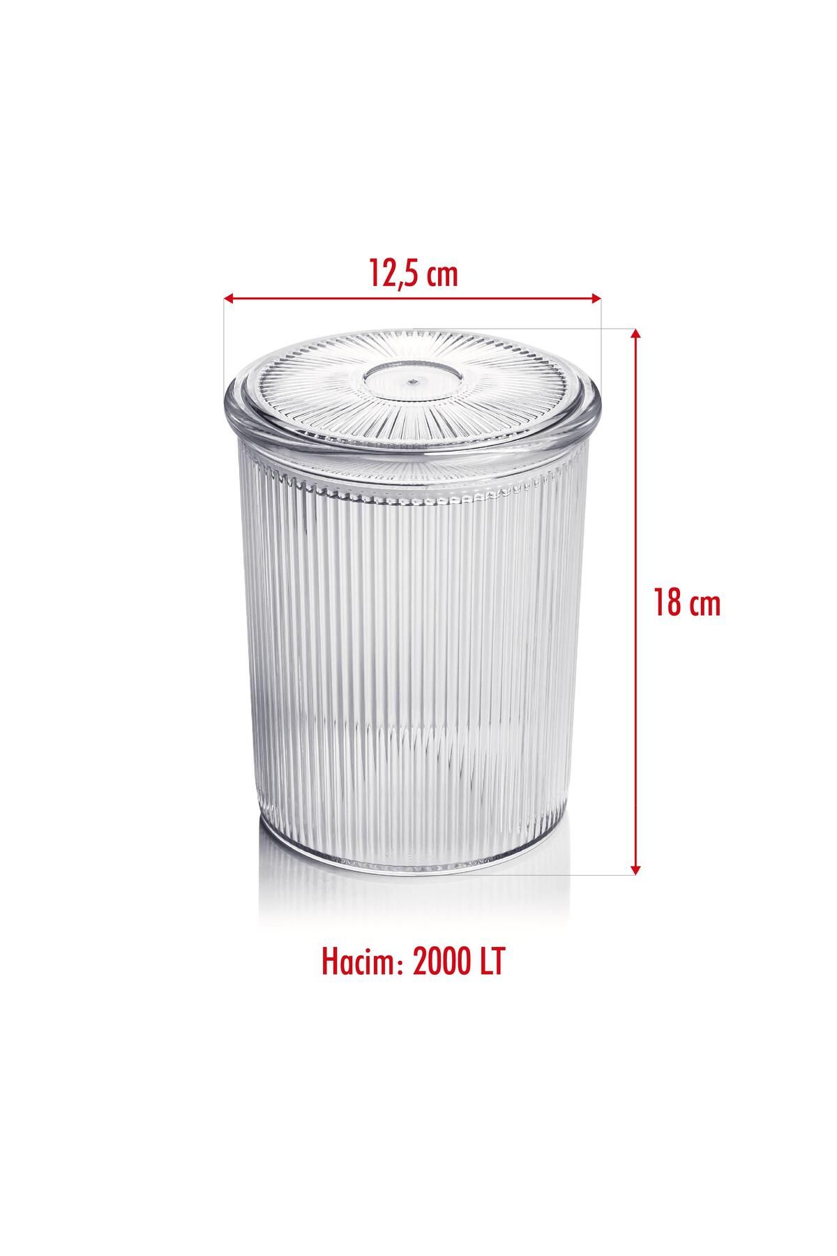 EWs-Set of 12 Baroque Round Large Jars - For Storage and Food Container (12*2000 ML) 5