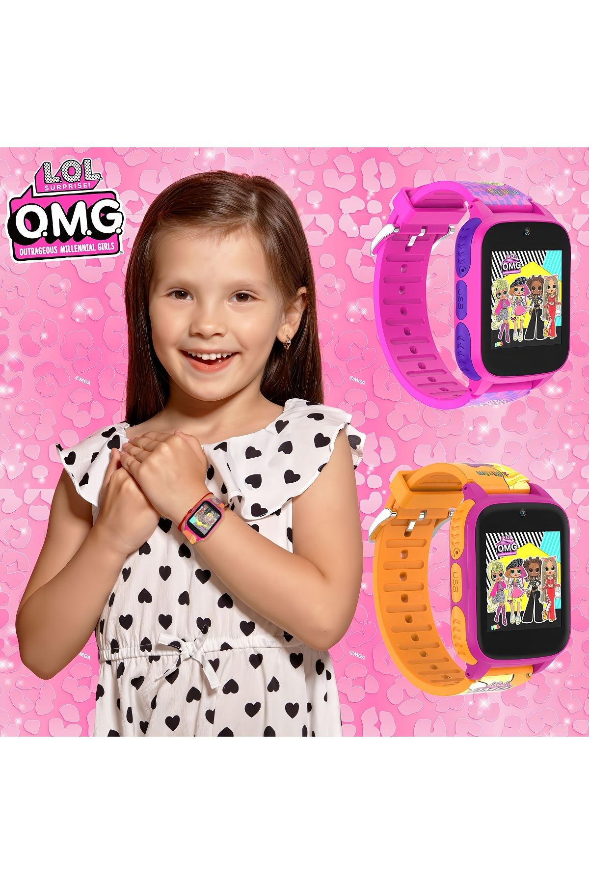 L.O.L. SURPRISE-Yellow Camera Bluetooth Ol Surprise! Children's Watch Without the Feature of Tracking with Clock 26 Games 3