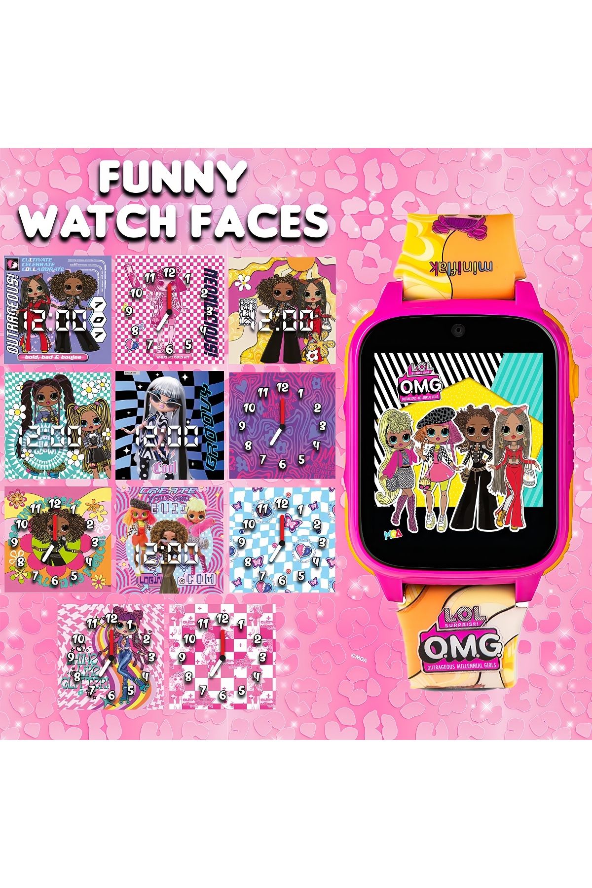 L.O.L. SURPRISE-Yellow Camera Bluetooth Ol Surprise! Children's Watch Without the Feature of Tracking with Clock 26 Games 2