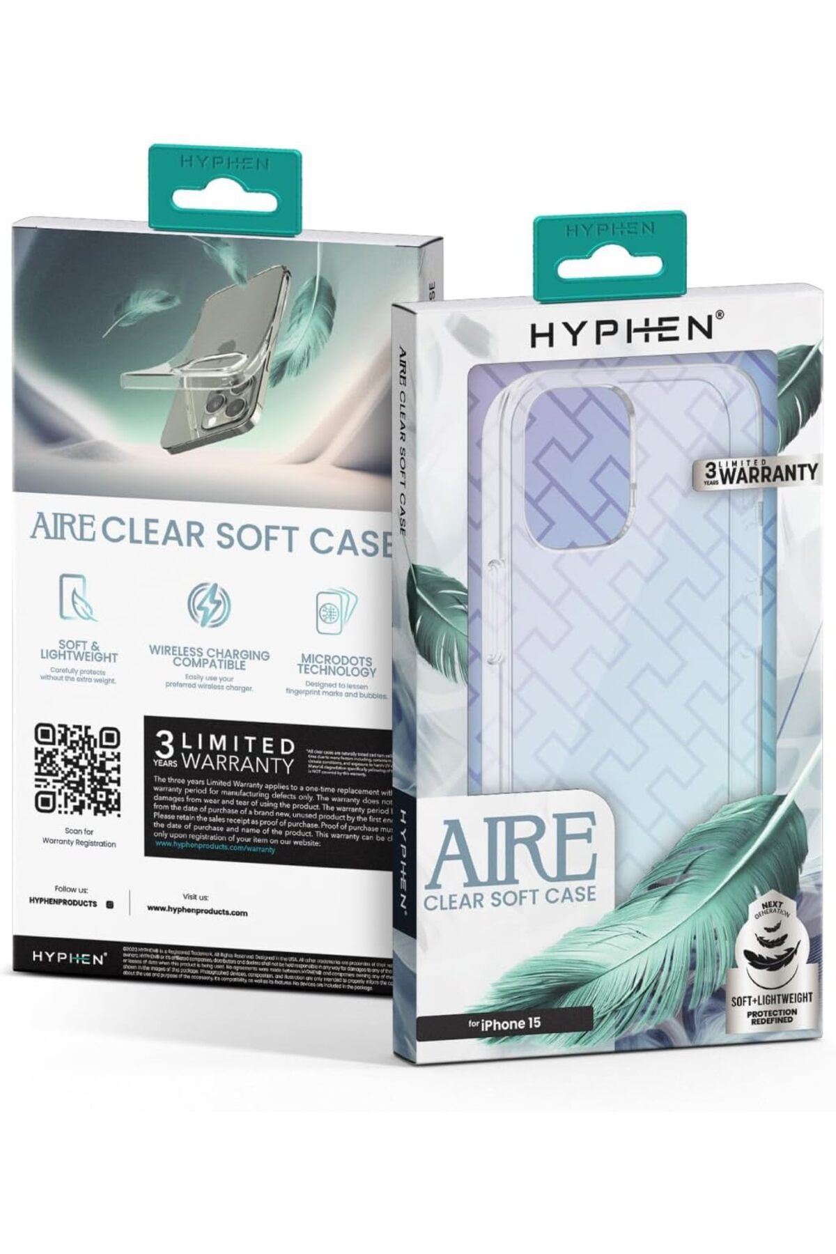 HYPHEN-جراب AIRE الشفاف الناعم - iPhone 15-6.1 3