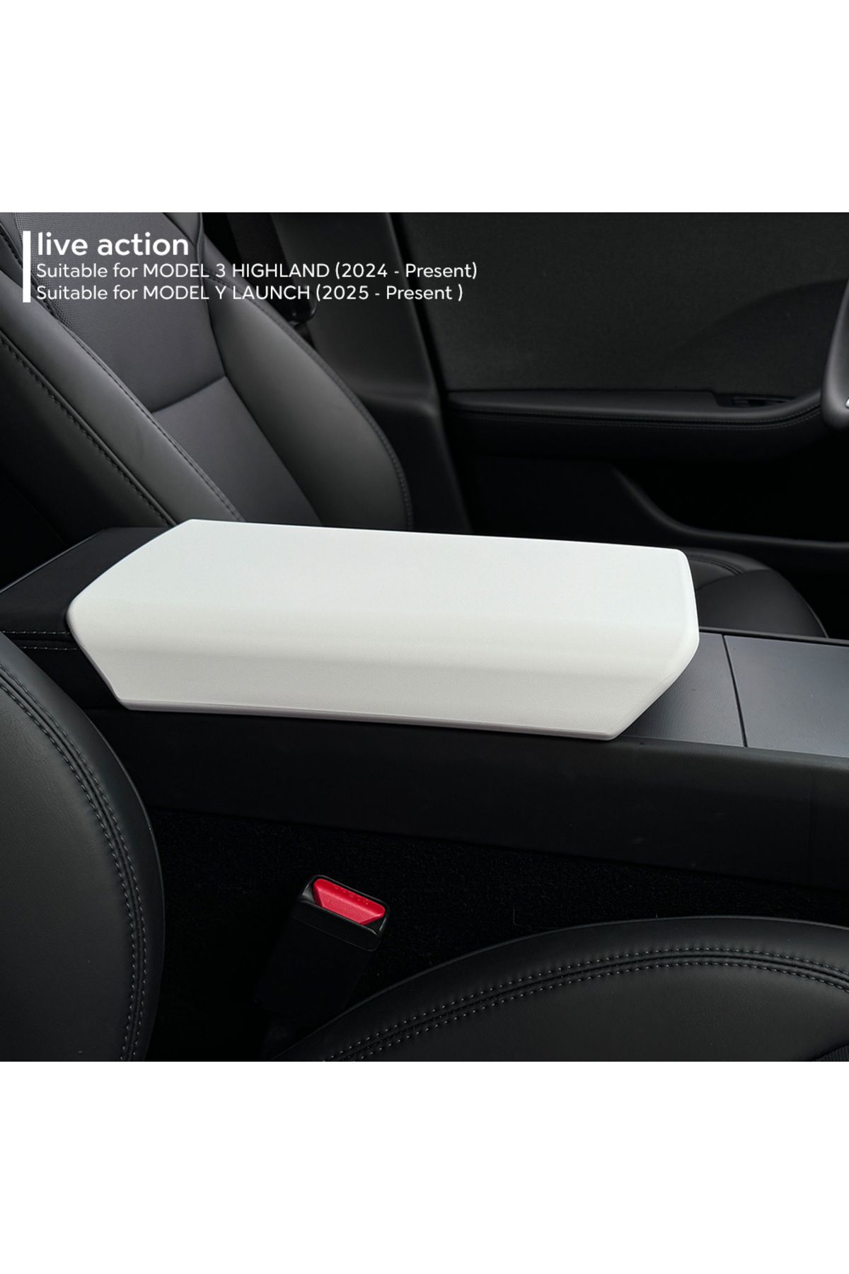 Choice-Black For Tesla Model Y Launch Juniper 2025 Model 3 Highland 2024 Tpe Soft Case Center Console Arm R 5